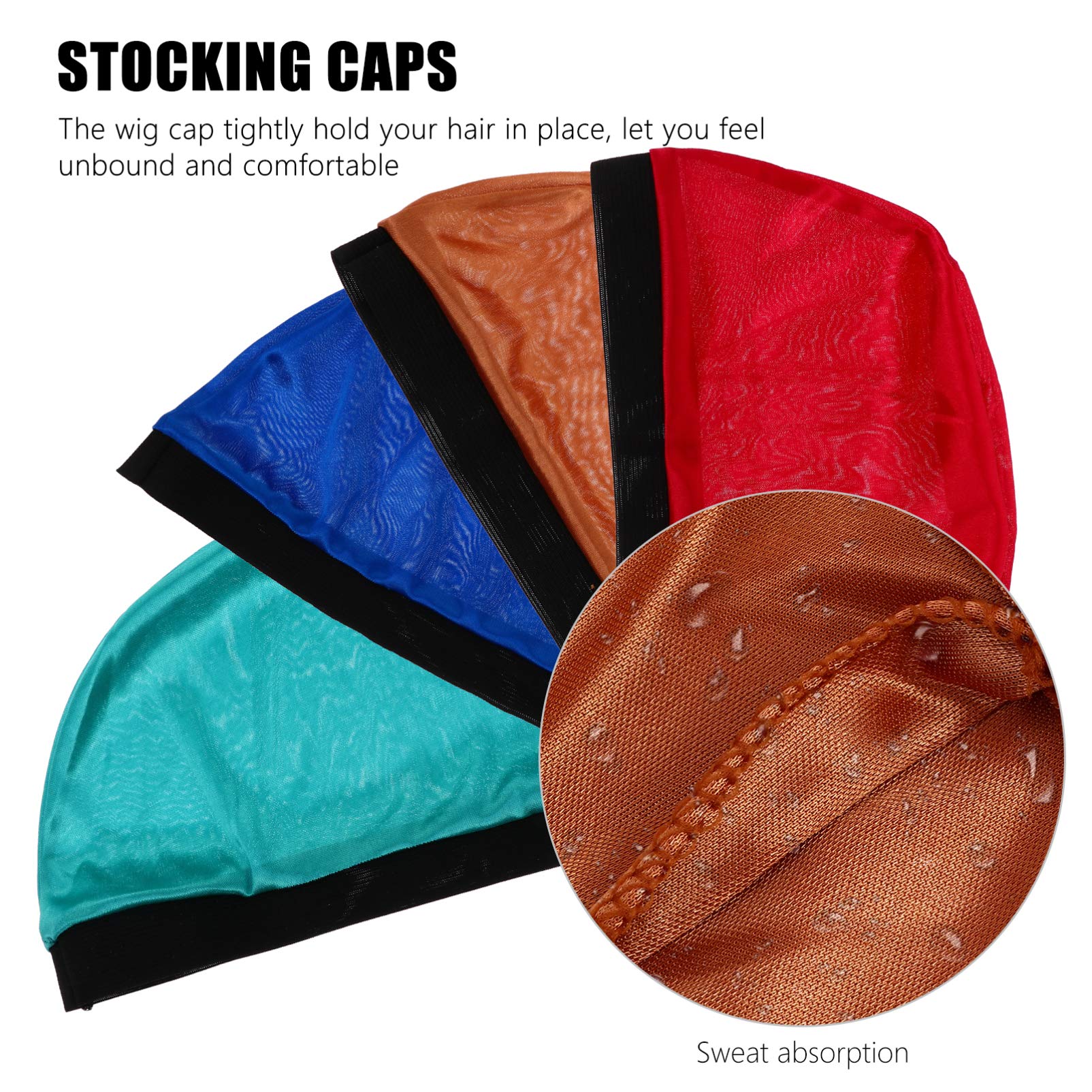 8 Pcs Wave Liner Wig Caps for Men - Breathable & Durable Hair Net for Wig Making, Styling & Cosplay - Perfect for Daily Use, Salon & Costume Parties