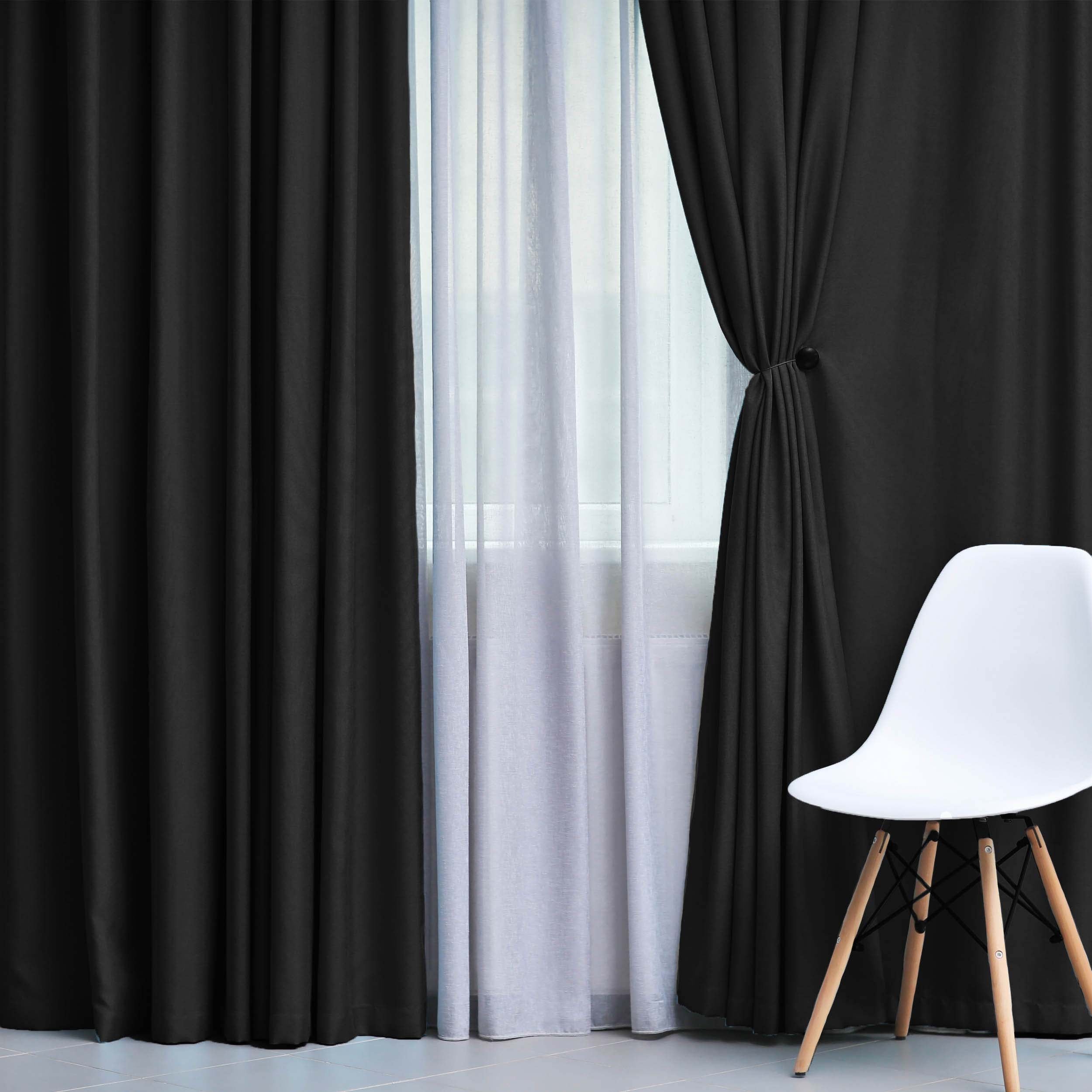 Blackout Curtains for Bedroom - Solid Classic Modern Grommet Curtain Set for Living Room, Nursery & Home Theater - Light Blocking Thermal Insulated Window Drapes