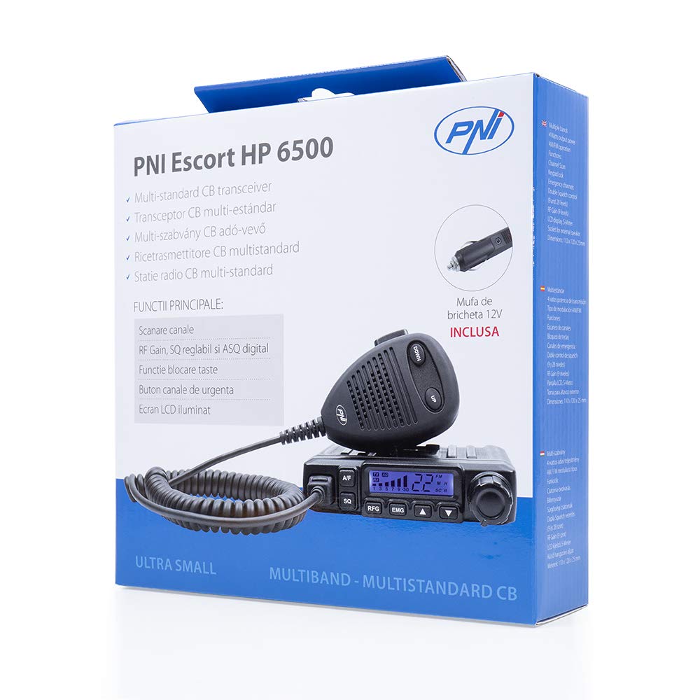 PNI CB Radio Escort HP 6500 with Magnetic Mount CB Antenna S9 - Long Range Trucker Communication for Semi Trucks & Off-Road Vehicles