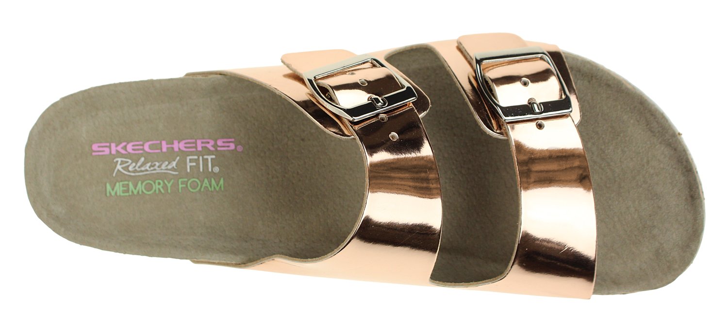 Skechers Women's Comfortable Slip-On Slides - Lightweight & Cushioned Sandals for Walking, Beach, Pool & Lounge Wear