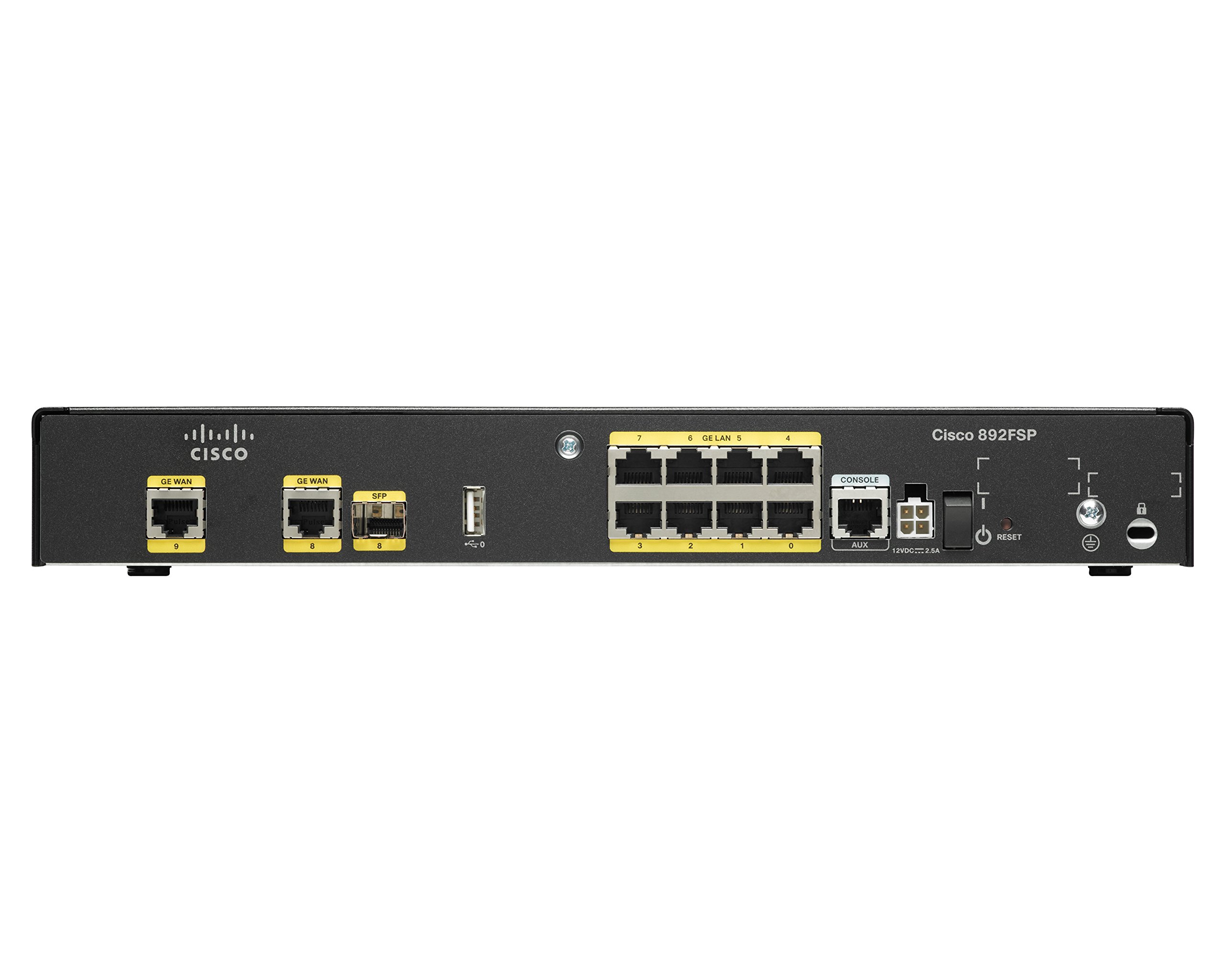 Cisco 892F Gigabit Ethernet Security Router with SFP Port | High-Speed VPN Firewall for Small Business & Home Office Network Protection | Secure Remote Access & Reliable Connectivity
