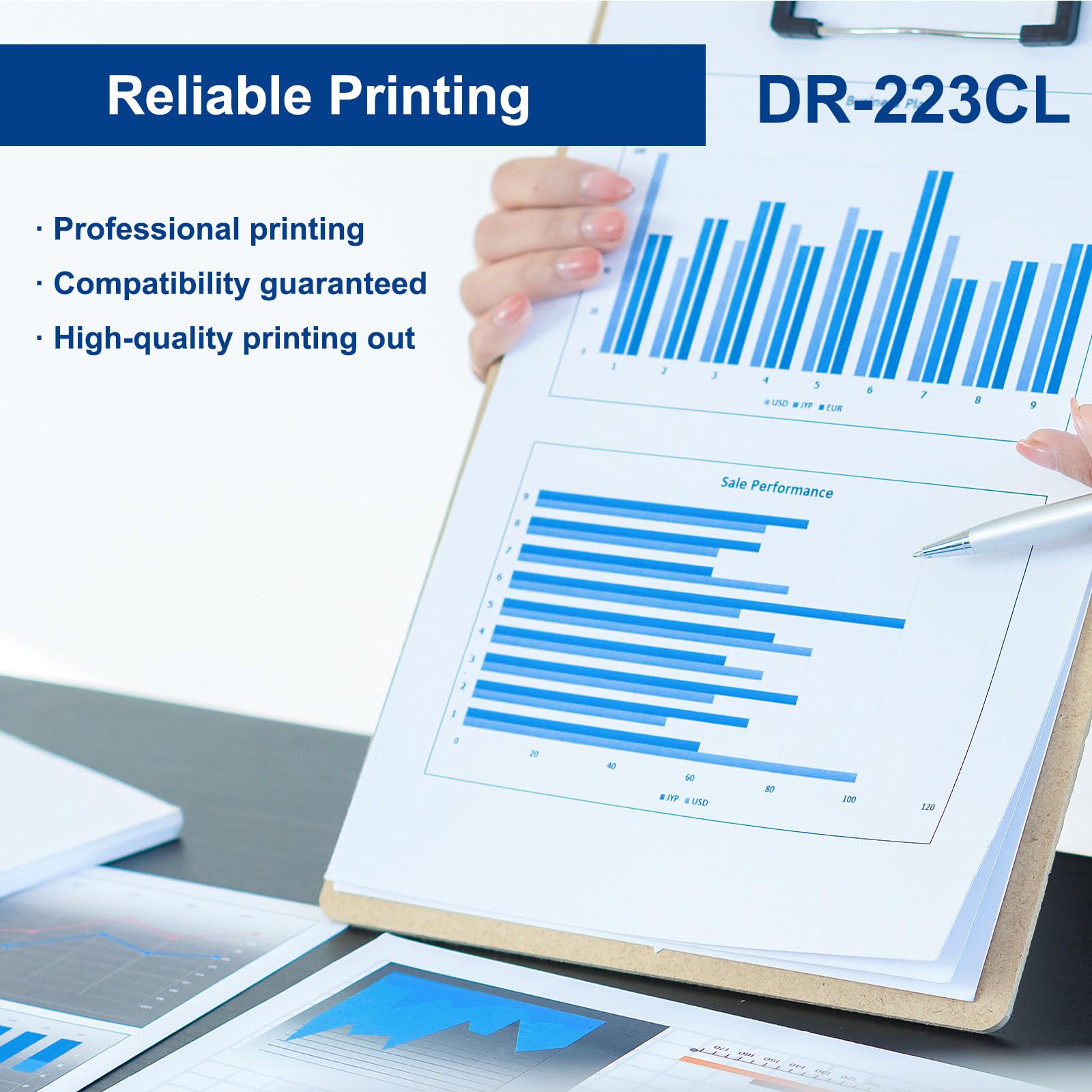 Brother DR223CL DR-223CL 4-Pack Imaging Drum Unit Replacement for HL-L3210CDW HL-L3270CDW HL-L3290CW MFC-L3770CDW MFC-L3750CDW Printers (Black/Cyan/Magenta/Yellow) - High-Quality Toner Replacement for Office & Home Printing Needs