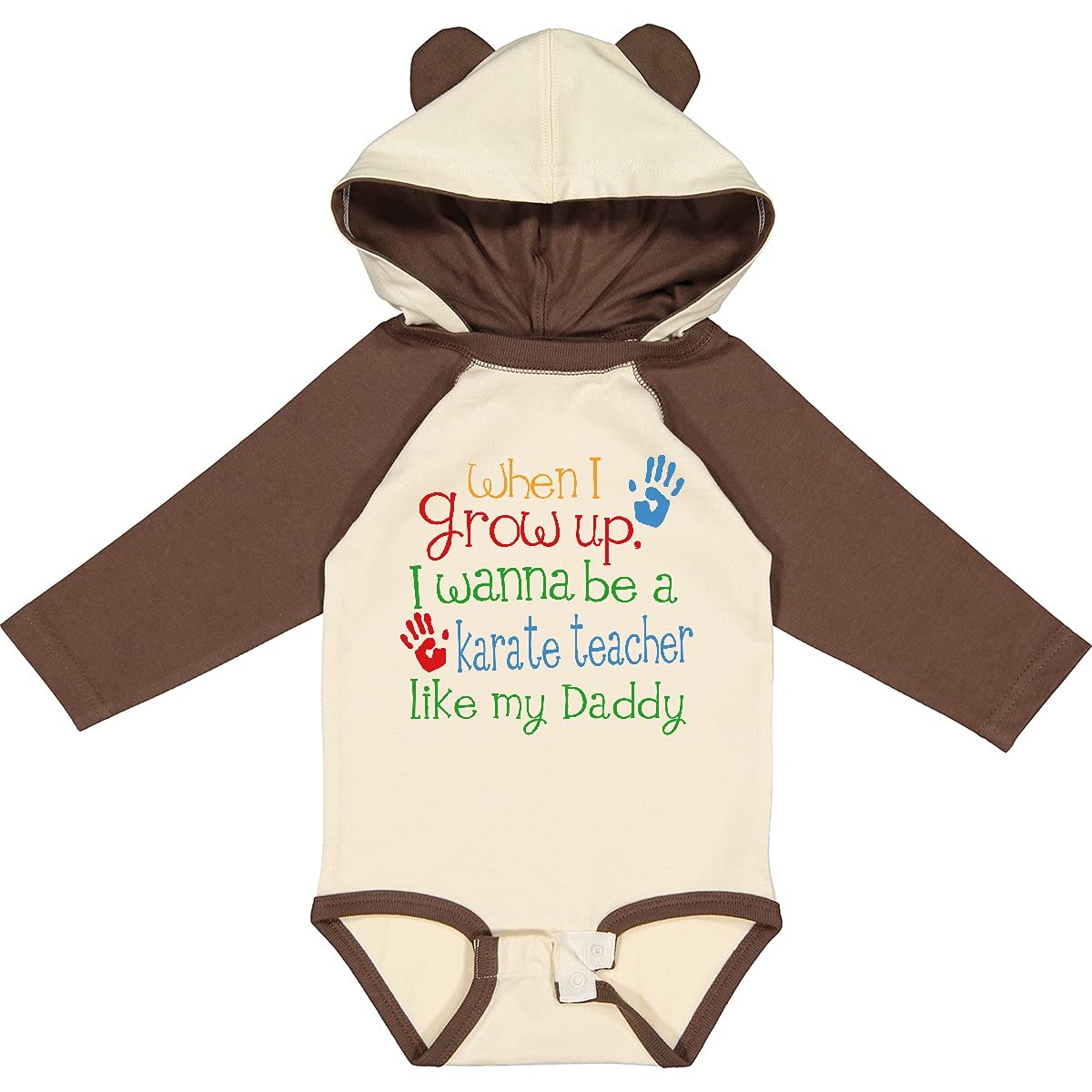 Inktastic Karate Teacher Like Daddy Long Sleeve Baby Bodysuit - Perfect for Karate Classes, Father-Son Bonding & Playtime