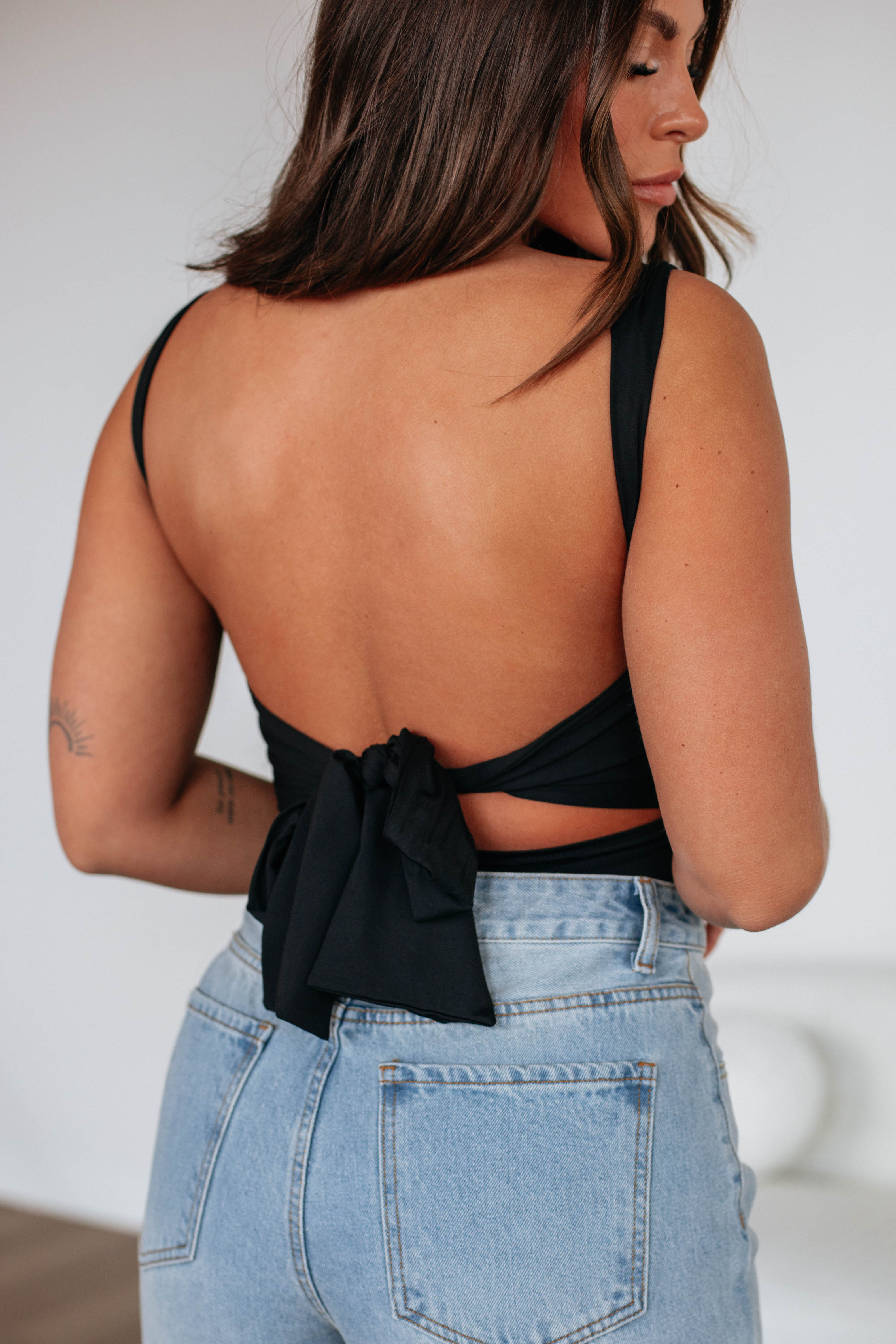 Get Obsessed Bodysuit - Black | Women's Sexy Stretchy Bodycon Outfit for Clubbing, Date Night & Layering
