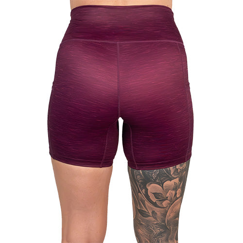 Heather Berry Women's Casual Shorts - Comfortable Stretchy Summer Shorts for Running, Yoga, and Outdoor Activities