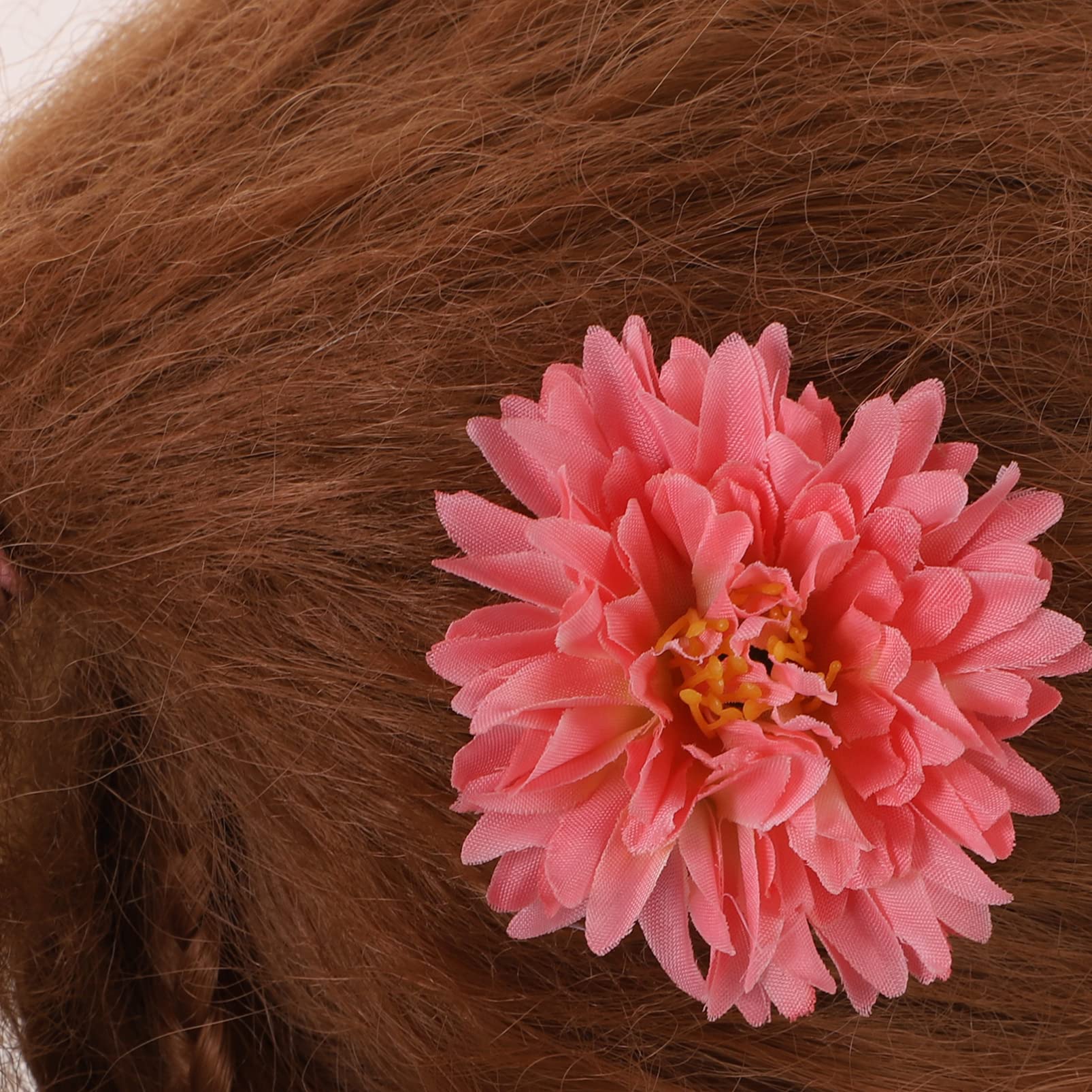 LALAFINA 21pcs Boho Flower Hair Clips Set - Alloy Hair Claw Clips with Silk Flowers, Hair Bows & Brooch Pins for Women, Girls, Brides - Perfect for Weddings, Parties, Festivals & Everyday Boho Style