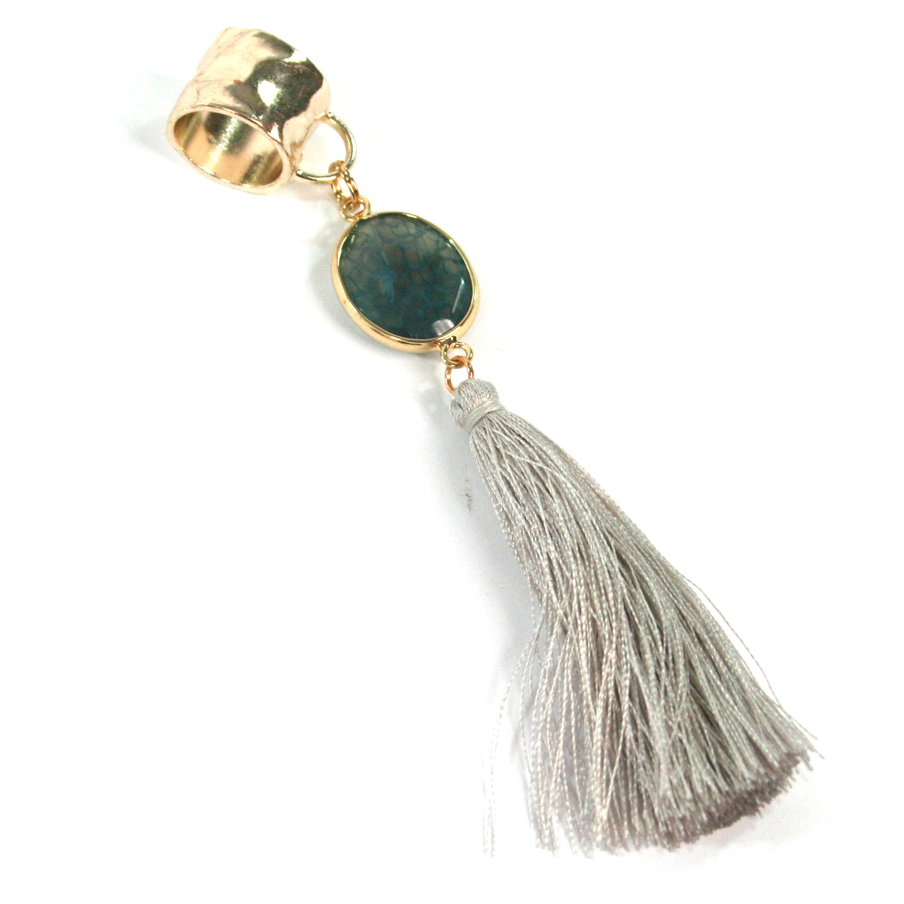 Natural Stone Crystal Tassel Scarf Jewelry - Elegant Boho Necklace for Women, Perfect for Festivals, Parties & Everyday Wear