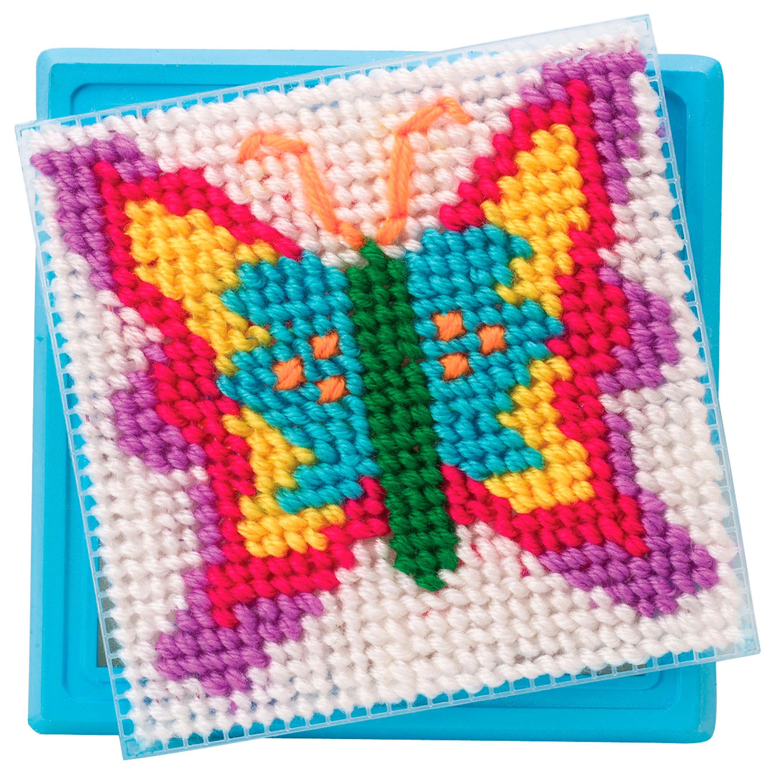 ALEX Toys Simply Needlepoint Butterfly Kit - Kids Arts and Crafts Activity for Beginners, DIY Embroidery Set for Children Ages 6-12 - Perfect for Birthday Gifts, Creative Play & Home Decor Projects