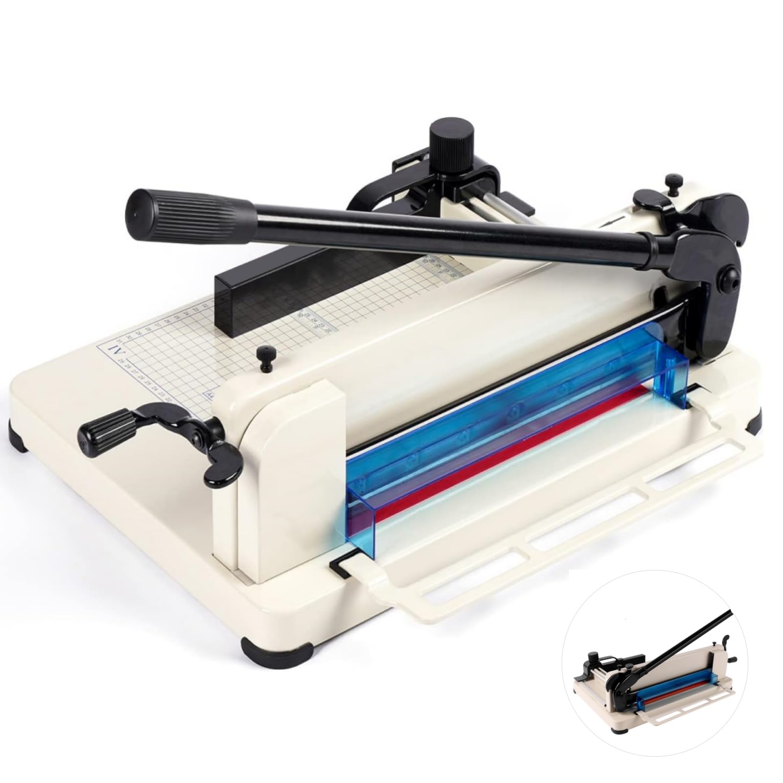 Heavy Duty Guillotine Paper Cutter - 12 Inch A4 Stack Paper Trimmer for Office, Home & School - Cuts Up to 400 Sheets - Perfect for Crafting, Scrapbooking & Document Preparation