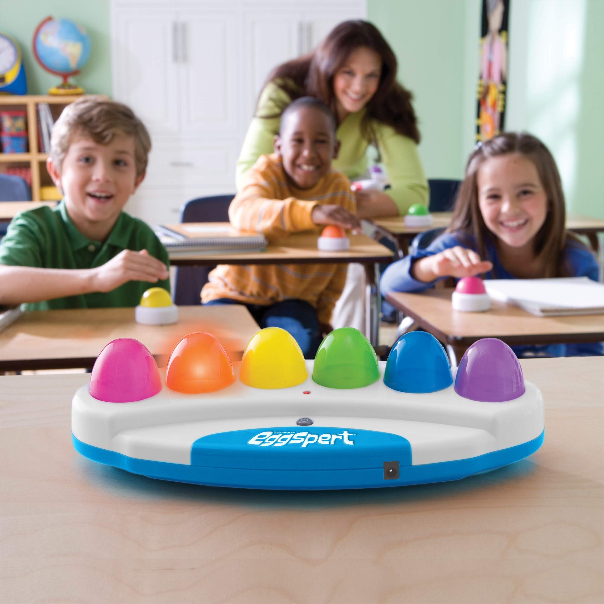 Educational Insights Wireless Eggspert (2.4 GHz) & Jumbo Magnetic Spinner Set - Fun Classroom Games, Teacher Supplies for Interactive Learning & Quiz Activities
