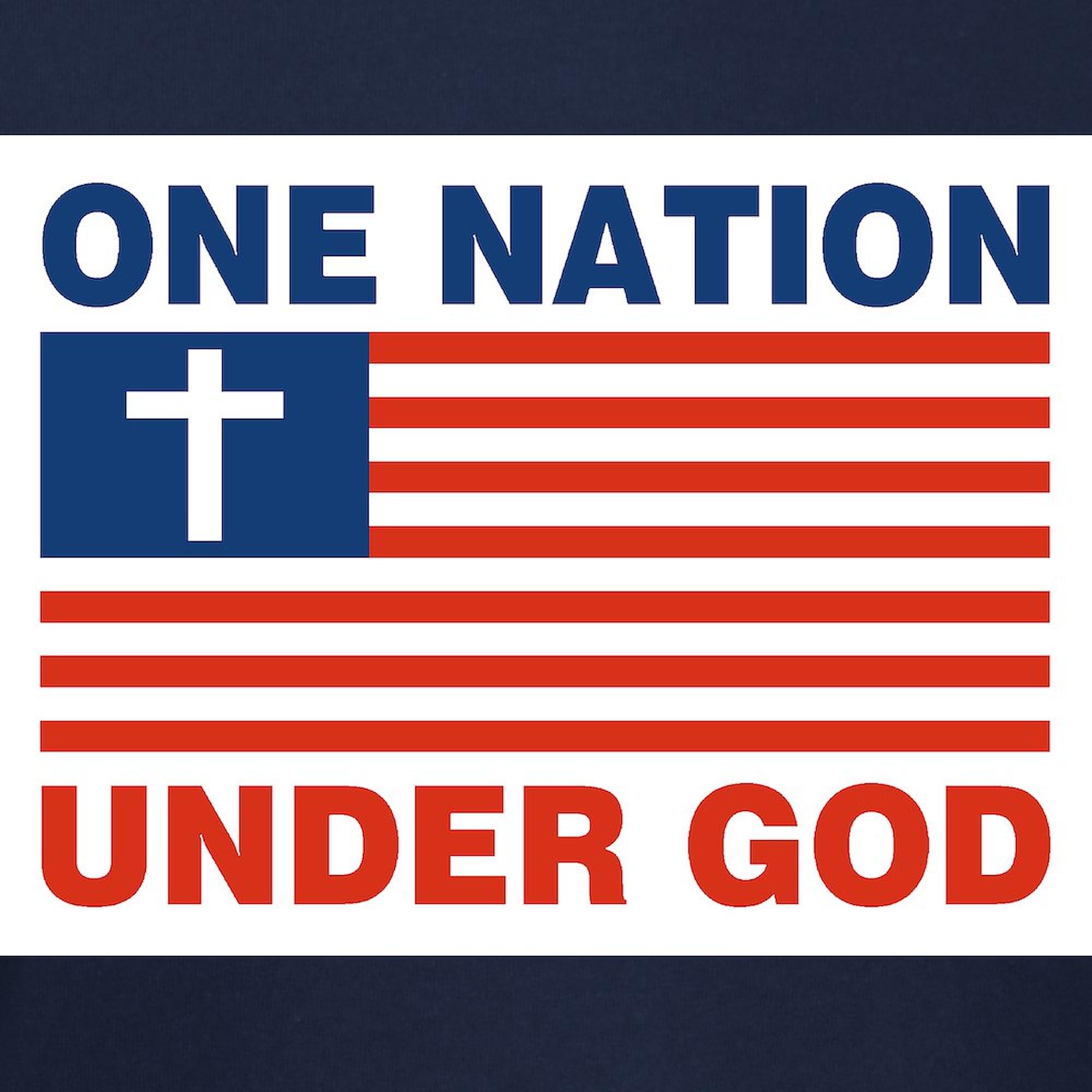 One Nation Under God Women's Cotton Dark T-Shirt - Patriotic American Flag Design - Comfortable Casual Wear for Everyday, Church, and Political Events
