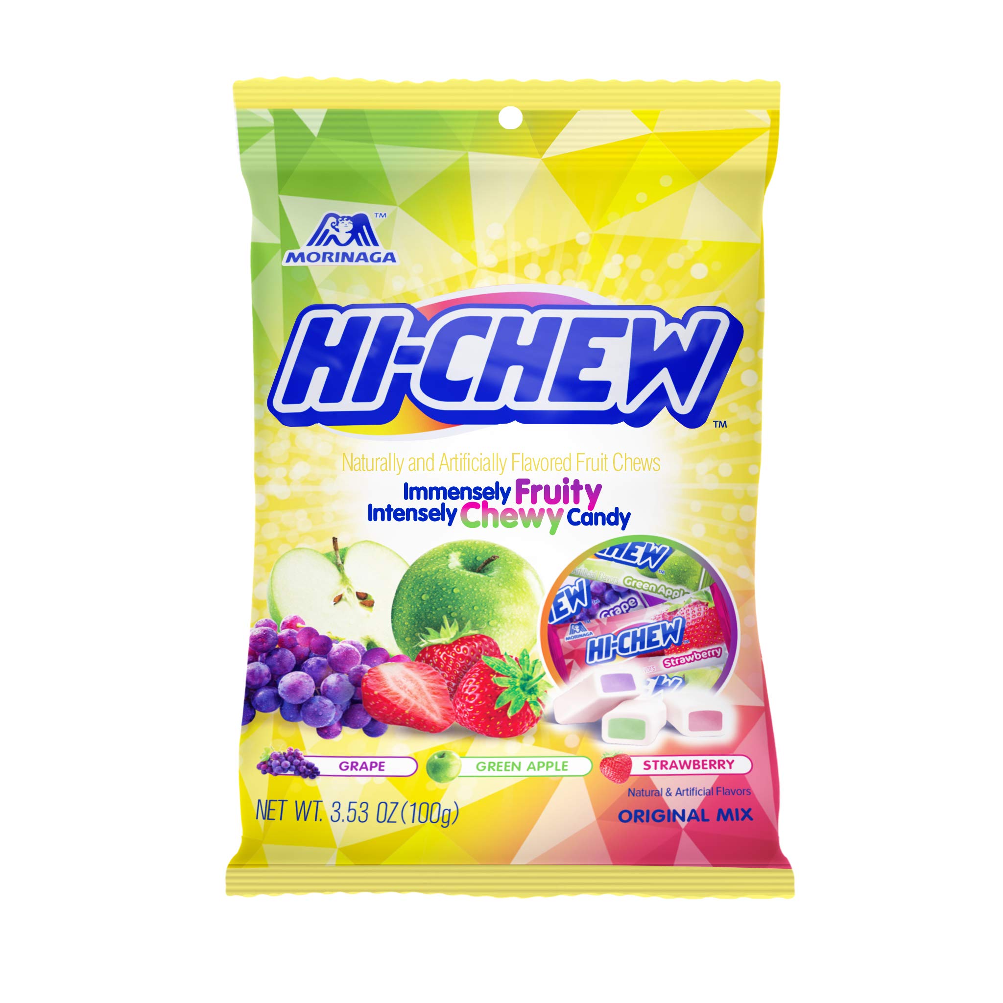 Morinaga Hi-Chew Fruit Chews - Assorted Fruit Flavors (3.53oz) | Japanese Soft Candy for Snacking, Lunchboxes & On-the-Go Treats