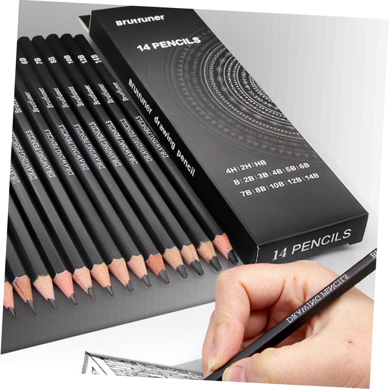 KALLORY 56 Pcs Professional Sketch Pencils Set - Artist Drawing Pencils with Graphite Shading Pencils for Sketching, Shading & Art Projects - Perfect for Beginners, Students & Professional Artists (Portable Art Supplies for Studio, Classroom & Outdoor Drawing)