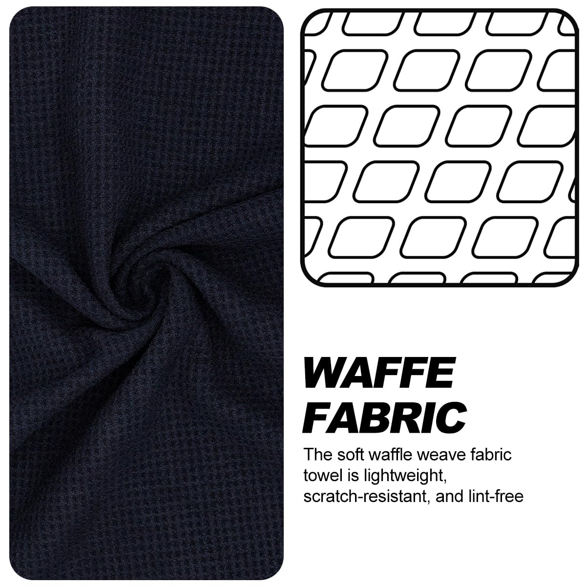 **Premium Magnetic Golf Towel - Microfiber Waffle Design with Clip & Industrial Strength Magnet for Golf Bags, Carts & Clubs | Durable, Absorbent & Secure for Golfing, Practice & Outdoor Sports**