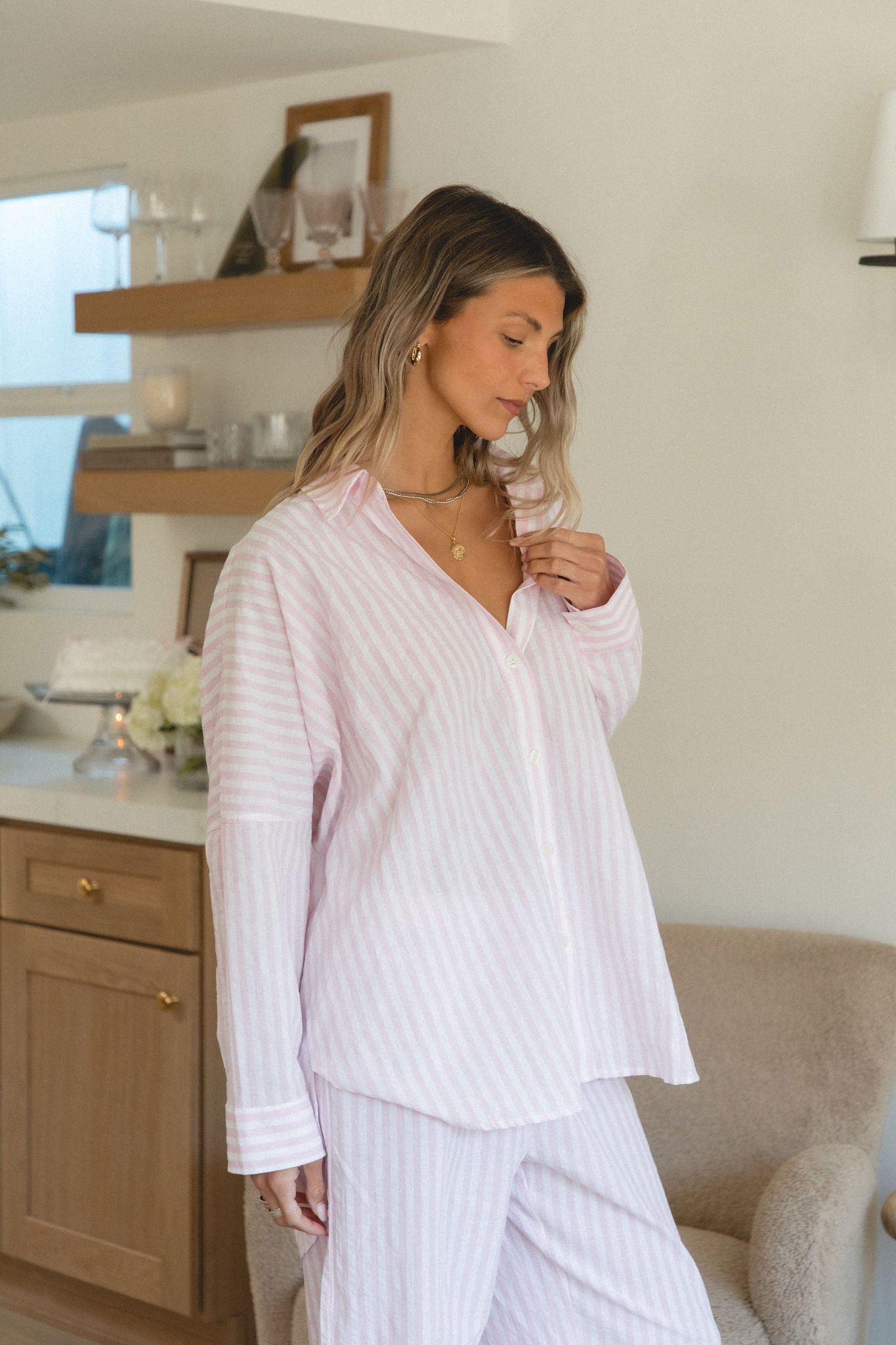 Stylish Capri Cotton Blend Oversized Button Top for Women | Comfortable & Breathable Summer Shirt | Perfect for Casual Outings, Beach Trips, and Layering