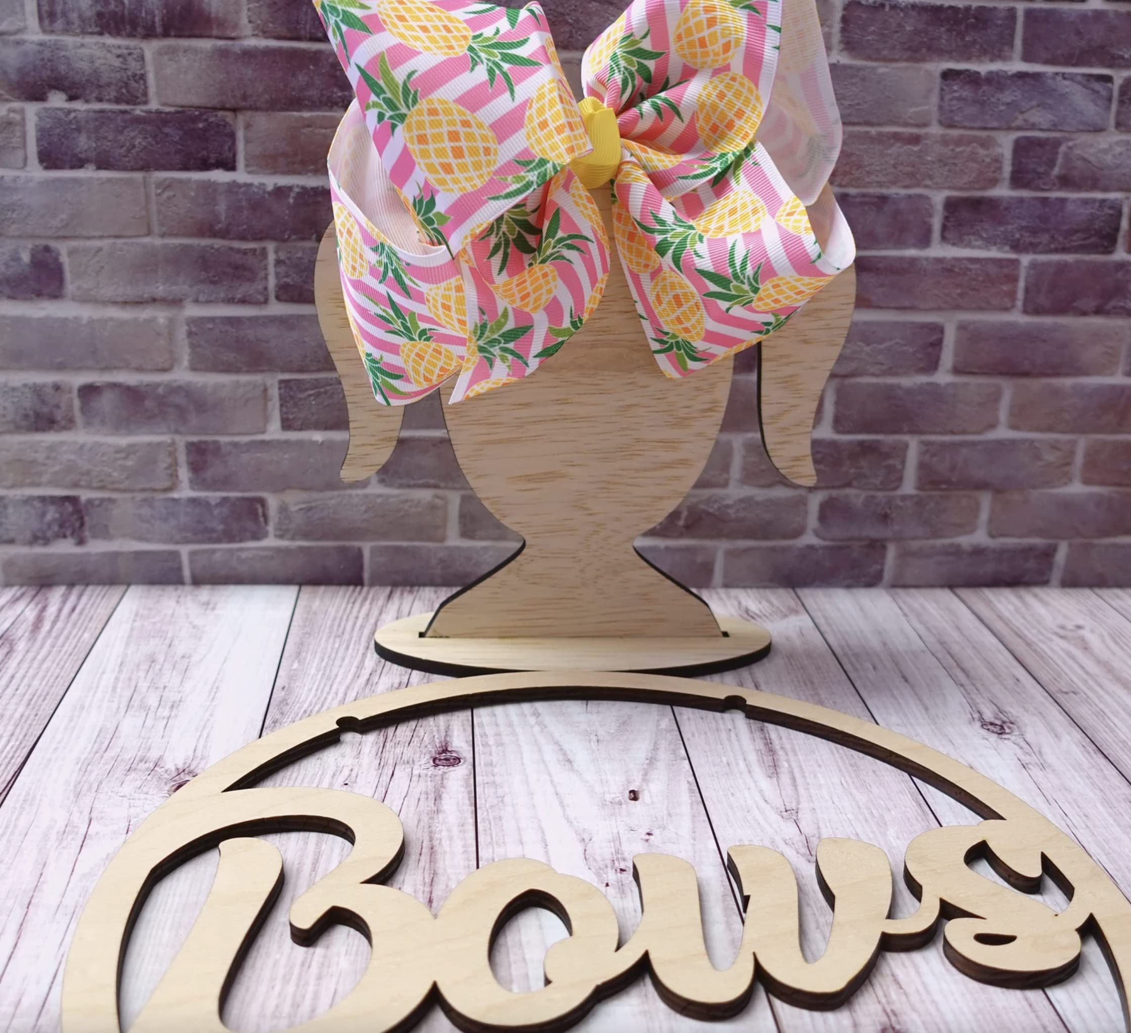 8-Inch Jumbo Handmade Grosgrain Ribbon Hair Bow with Alligator Clip - Pineapple Pink Stripe for Women & Girls | Perfect for Parties, Weddings & Everyday Hair Accessories