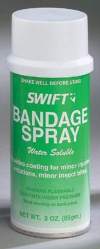 Swift First Aid 3oz Aerosol Spray Bandage - Pack of 12 | Waterproof Wound Protection for Cuts, Scrapes & Burns | Ideal for Hiking, Camping & Emergency Kits