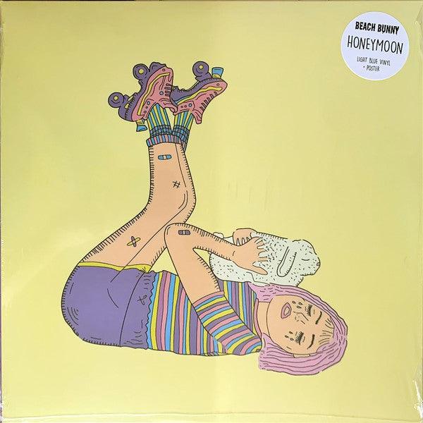 Beach Bunny Honeymoon Light Blue Vinyl Record - Indie Pop Music for Summer Vibes, Road Trips & Relaxing Evenings