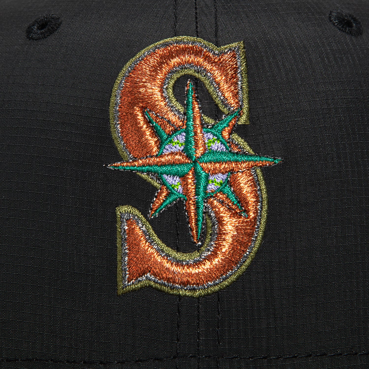 New Era 59Fifty Seattle Mariners 30th Anniversary Patch Snapback Hat - Black Camo Baseball Cap for Men, Outdoor Sports & Casual Wear