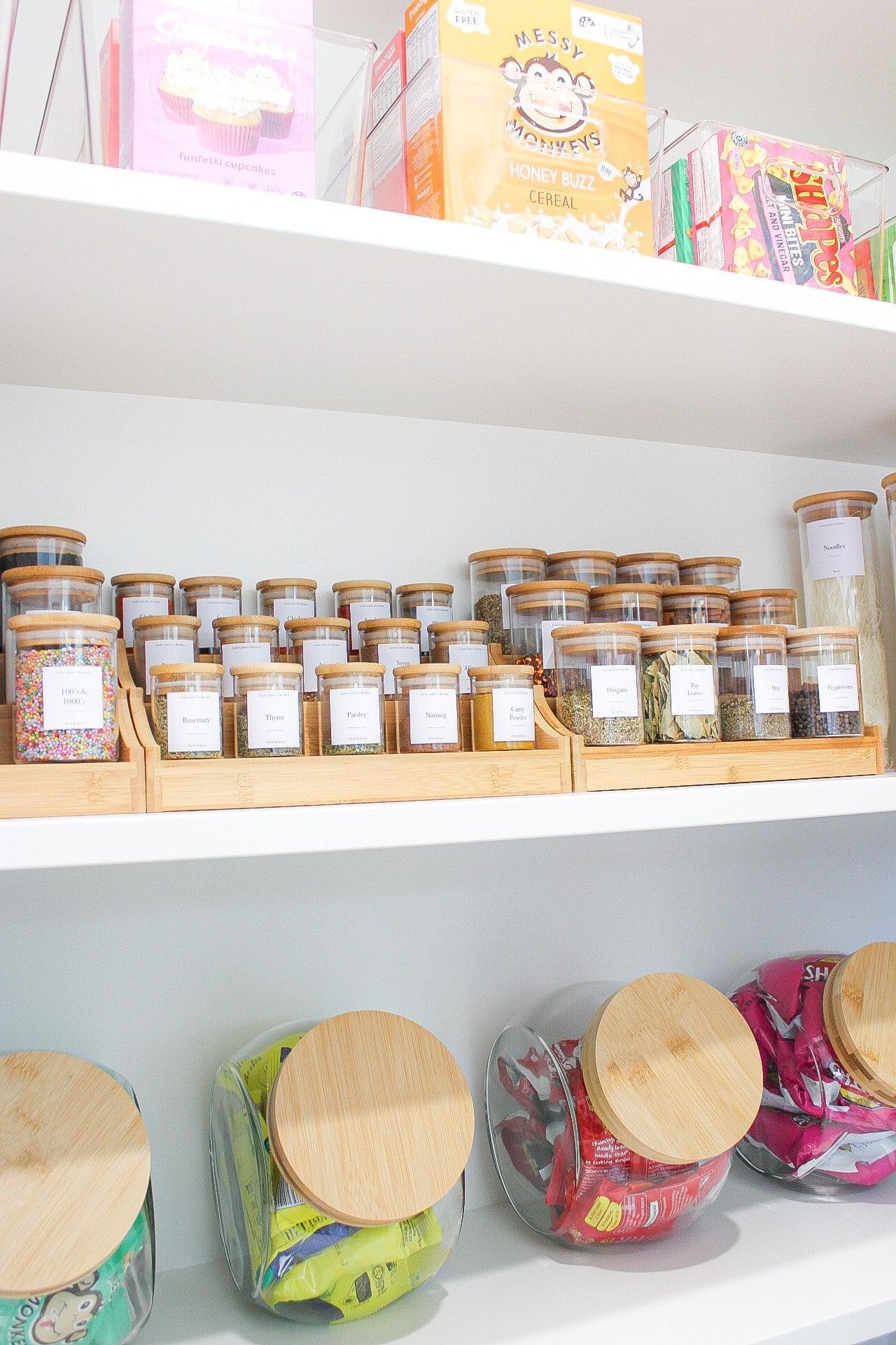 84-Piece Square Herb & Spice Stickers Label Pack - Perfect for Kitchen Organization & Spice Jar Labeling