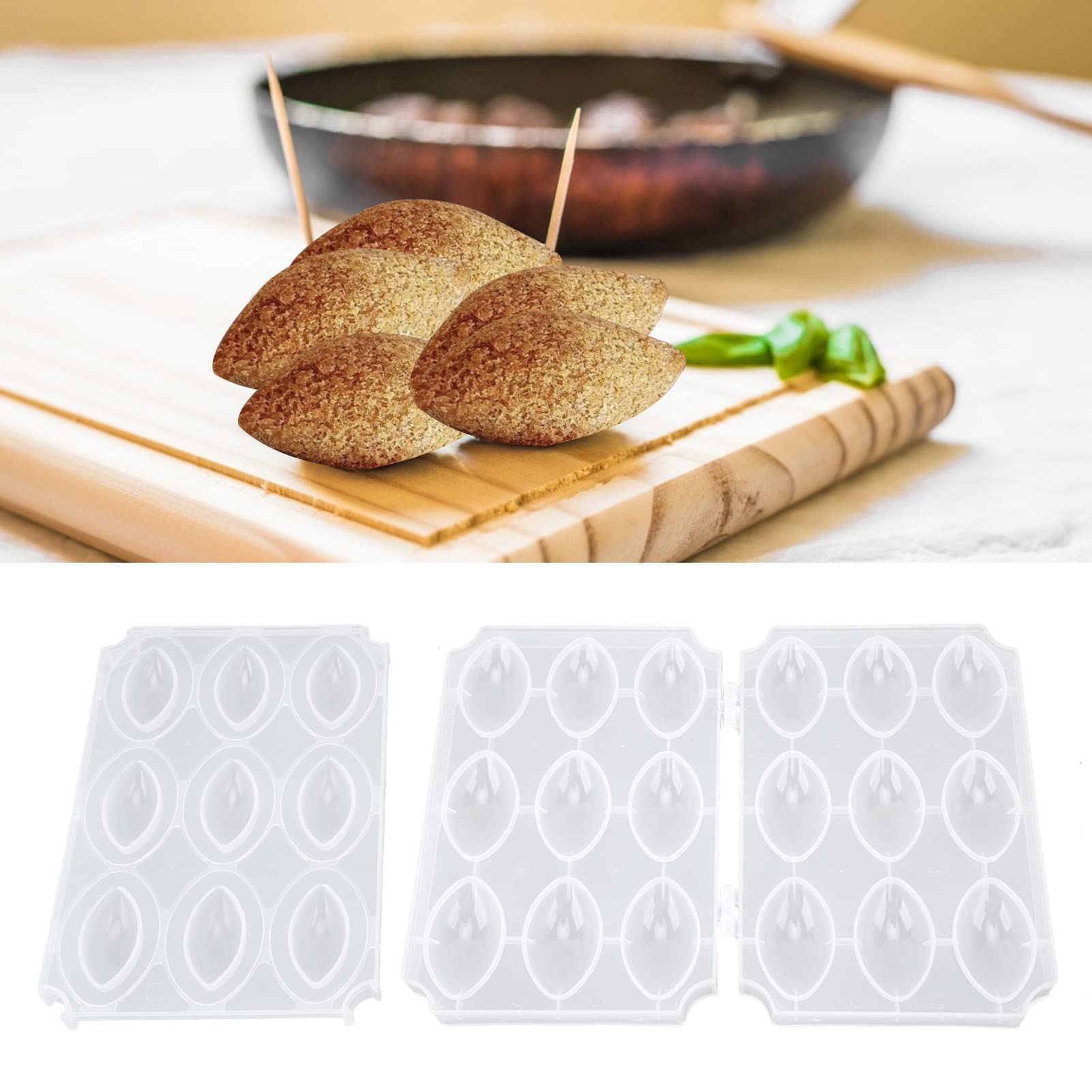 **Manual Meatloaf Mold Maker - 9 Grid Transparent Meatball Press Tool for Homemade Meatballs, Cakes & Salads - Time & Labor Saving DIY Cooking Accessory for Easy Meal Prep & Party Food**