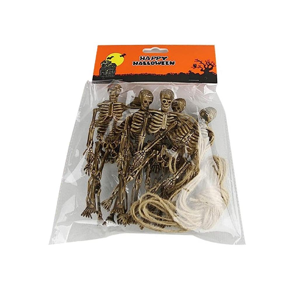 Realistic Full Body Faux Human Skeleton Halloween Decorations - Spooky Haunted House & Yard Decor for Halloween Party, Haunted Attractions & Horror Movie Props