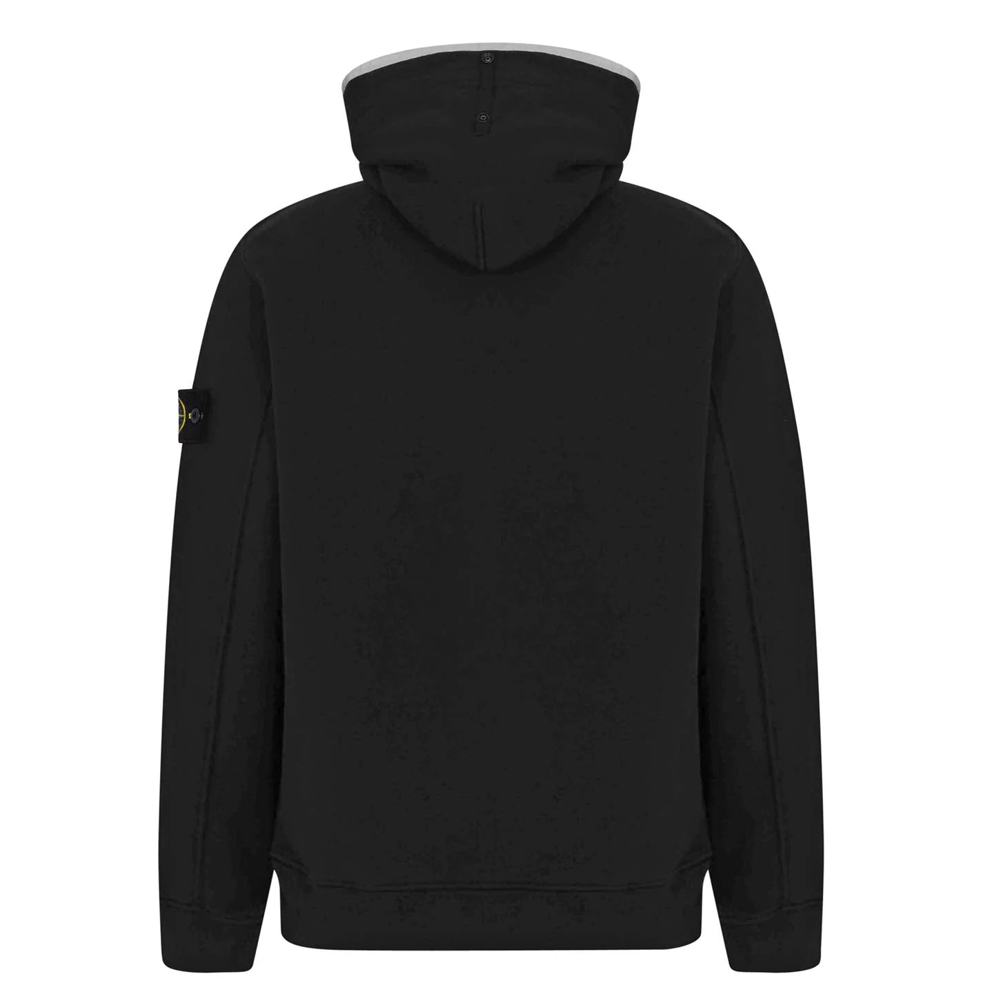 Stone Island Black Contrast Piping Hoodie - Men's Premium Pullover Sweatshirt with Stylish Detailing | Perfect for Casual Wear, Street Style & Outdoor Activities