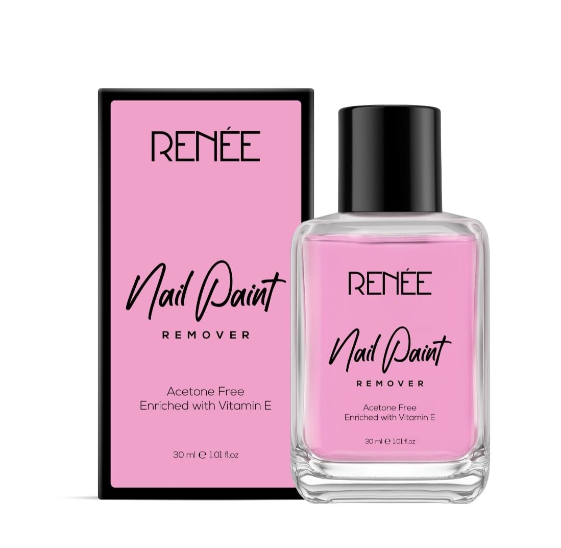 RENEE Nail Polish Remover 30ml - Acetone Free, Moisturizing with Vitamin E & Glycerin - Gentle & Effective for All Nail Types - Nourishes & Prevents Stains - Perfect for Home Manicures, Salon Use & Travel