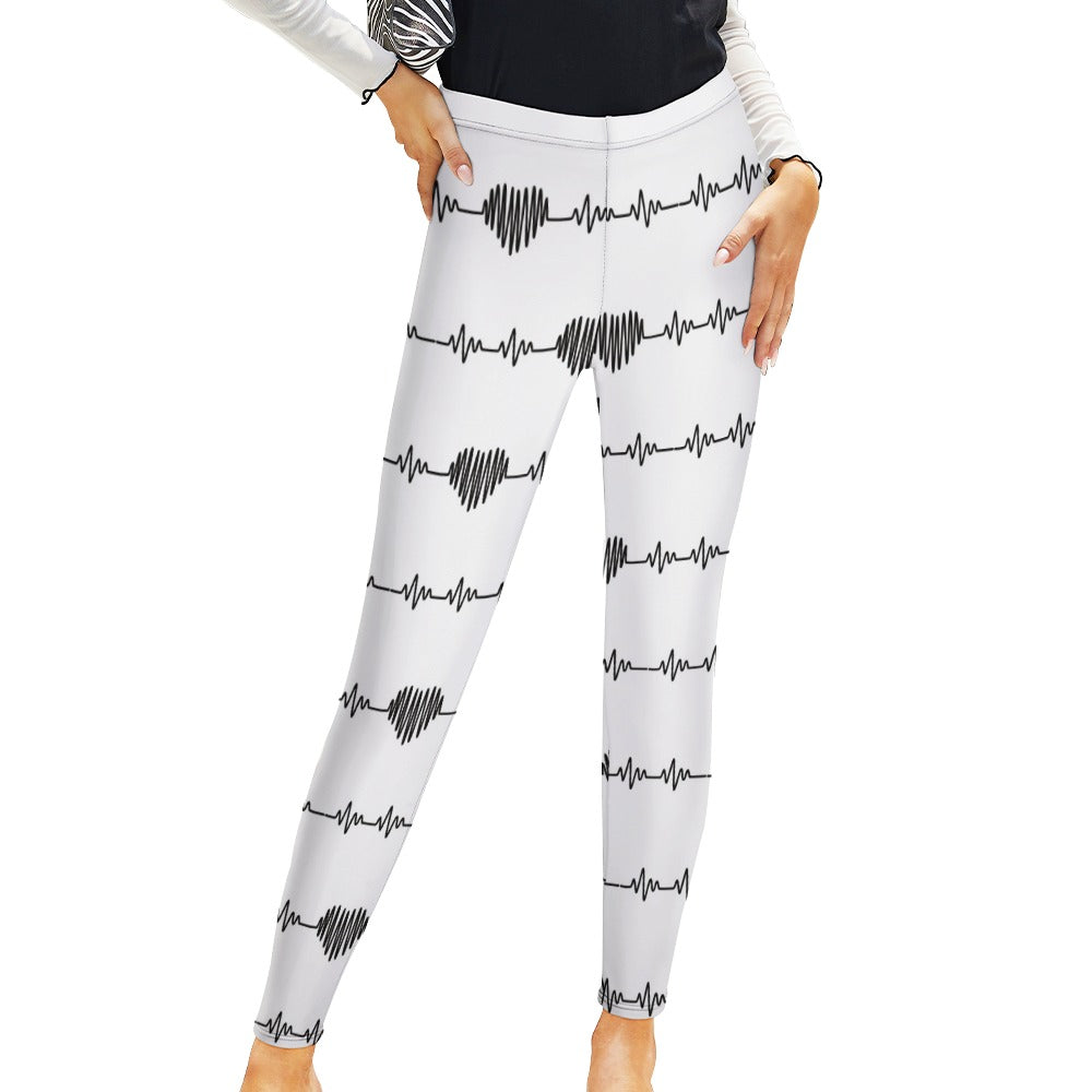 Beating Heart Leggings - High Waisted Yoga Pants for Women, Comfortable Workout Leggings with Unique Heart Design - Perfect for Yoga, Gym, Running & Casual Wear