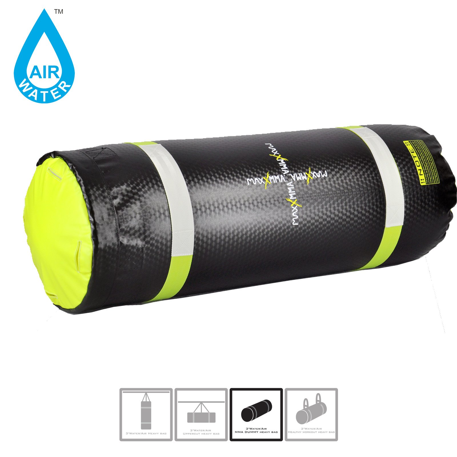 MaxxMMA Heavy Punching Bag for MMA, Boxing & Kickboxing Training - Water or Air Fillable - Perfect for Home Gym, Garage & Martial Arts Studio