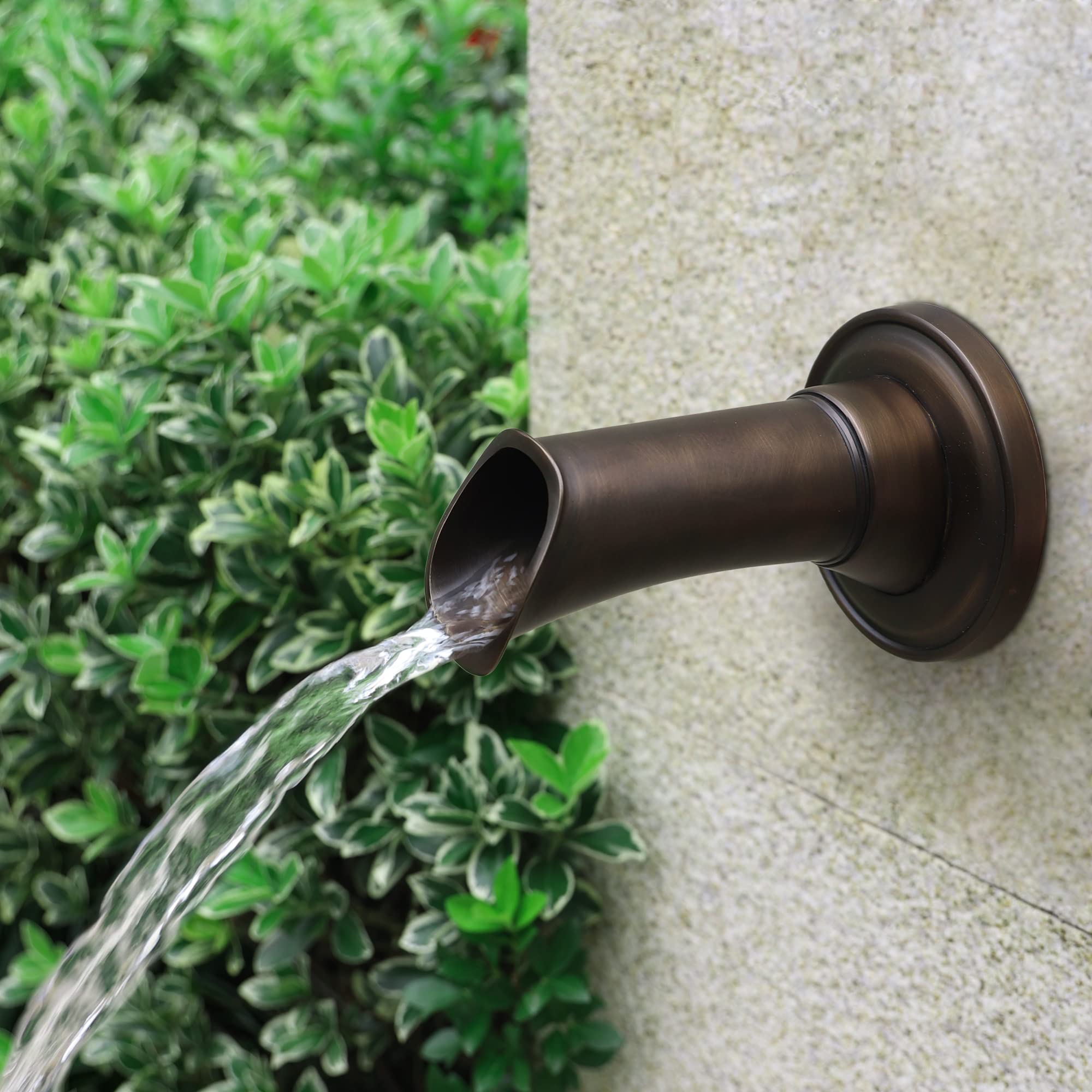 Exquisite Solid Brass Handcrafted Waterfall Spout - Luxury Landscape Fountain Spout for Pools, Ponds & Water Walls - Perfect for Garden Decor, Outdoor Water Features & Zen Waterfalls