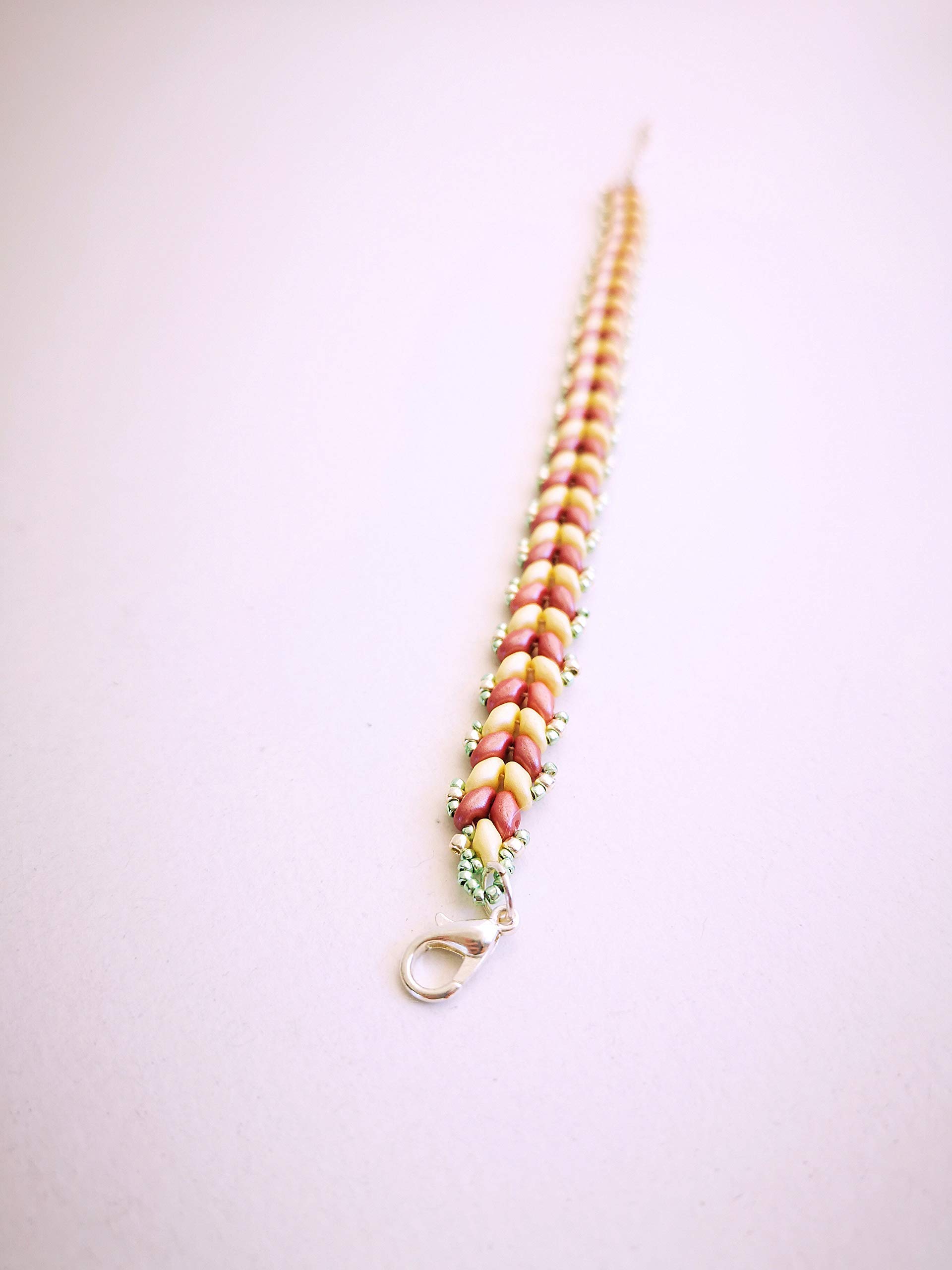 Elegant Yellow Coral Arrow Beaded Bracelet - Handmade Narrow Jewelry for Women, Perfect for Parties, Weddings & Everyday Wear