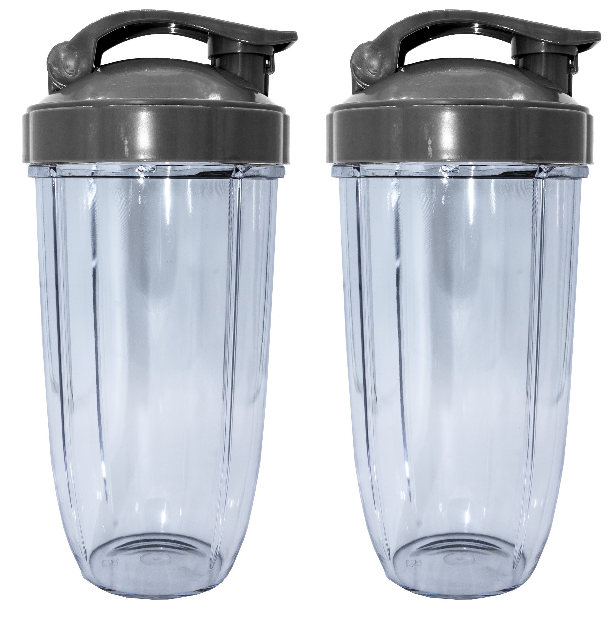 Blendin Replacement Parts for Nutribullet 600W, 900W, NB-101B & 900 Pro Series Blenders - 2 Colossal Cups with Flip Top Lids | Perfect for Smoothies, Protein Shakes & Meal Prep