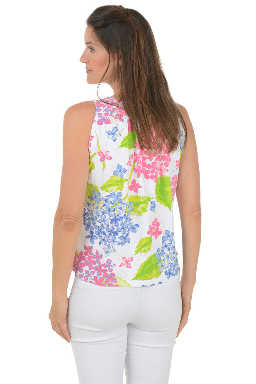 Gracie Kitty Sleeveless V Neck T-Shirt for Women - Soft Cotton Summer Casual Top for Outfits, Dates & Vacations