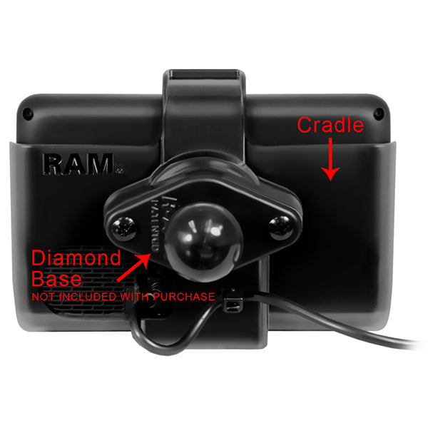 RAM Mount Cradle for Garmin dezl 560LMT & 560LT GPS - RAM HOL GA43U Universal Truck Navigation Holder - Perfect for Long Haul Trucking & RV Travel