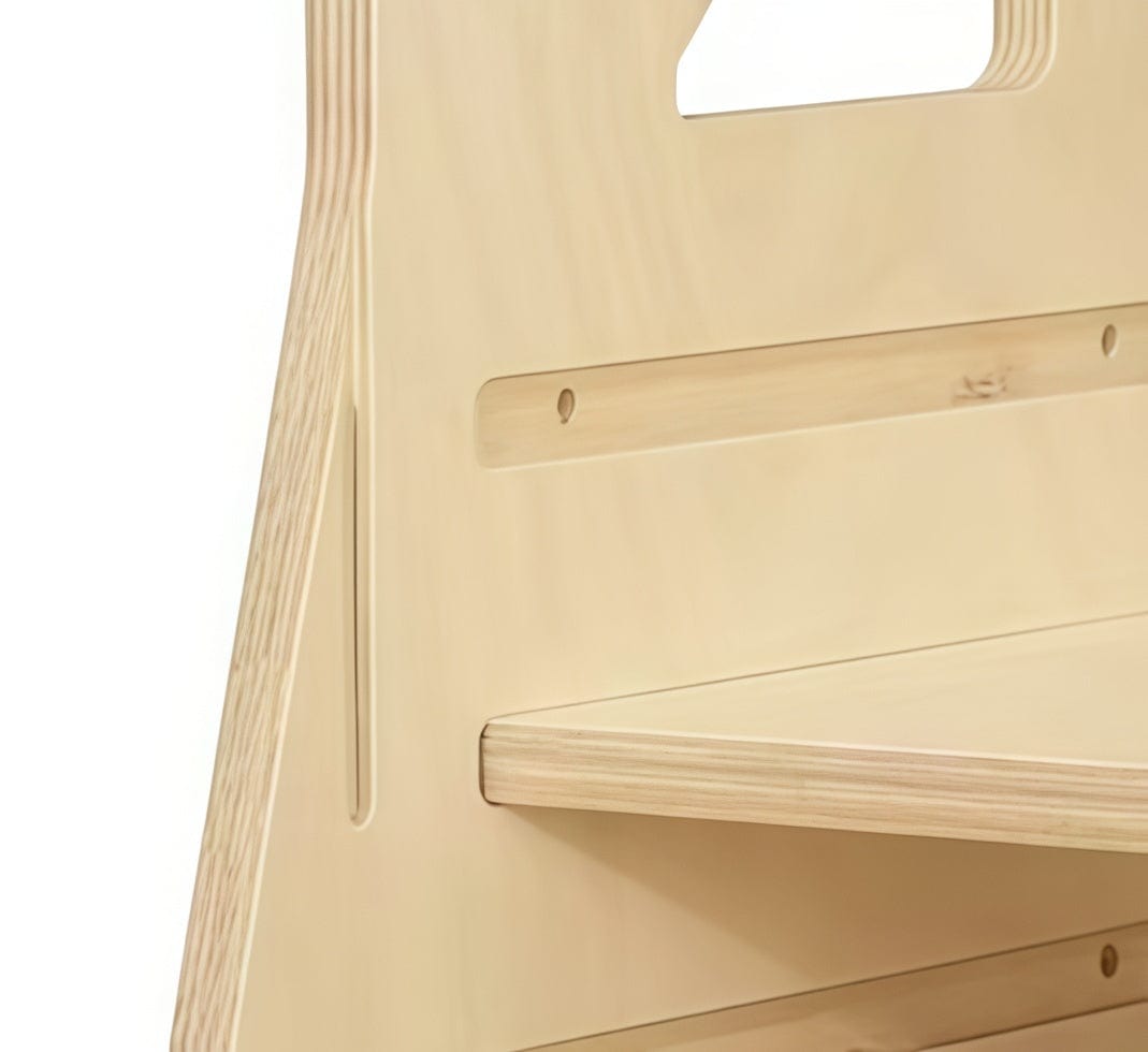 JALA Deluxe Adjustable Wooden Learning Tower for Toddlers - Safe Kitchen Step Stool with Rectangle Handle | Perfect for Baking, Cooking & Countertop Activities