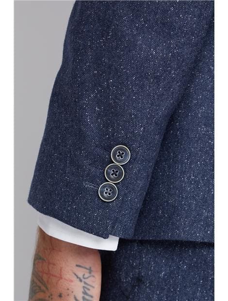 Gibson Blue Tweed Slim Fit Jacket for Men - Classic Wool Blazer with Notch Lapel - Perfect for Business, Office, and Formal Occasions