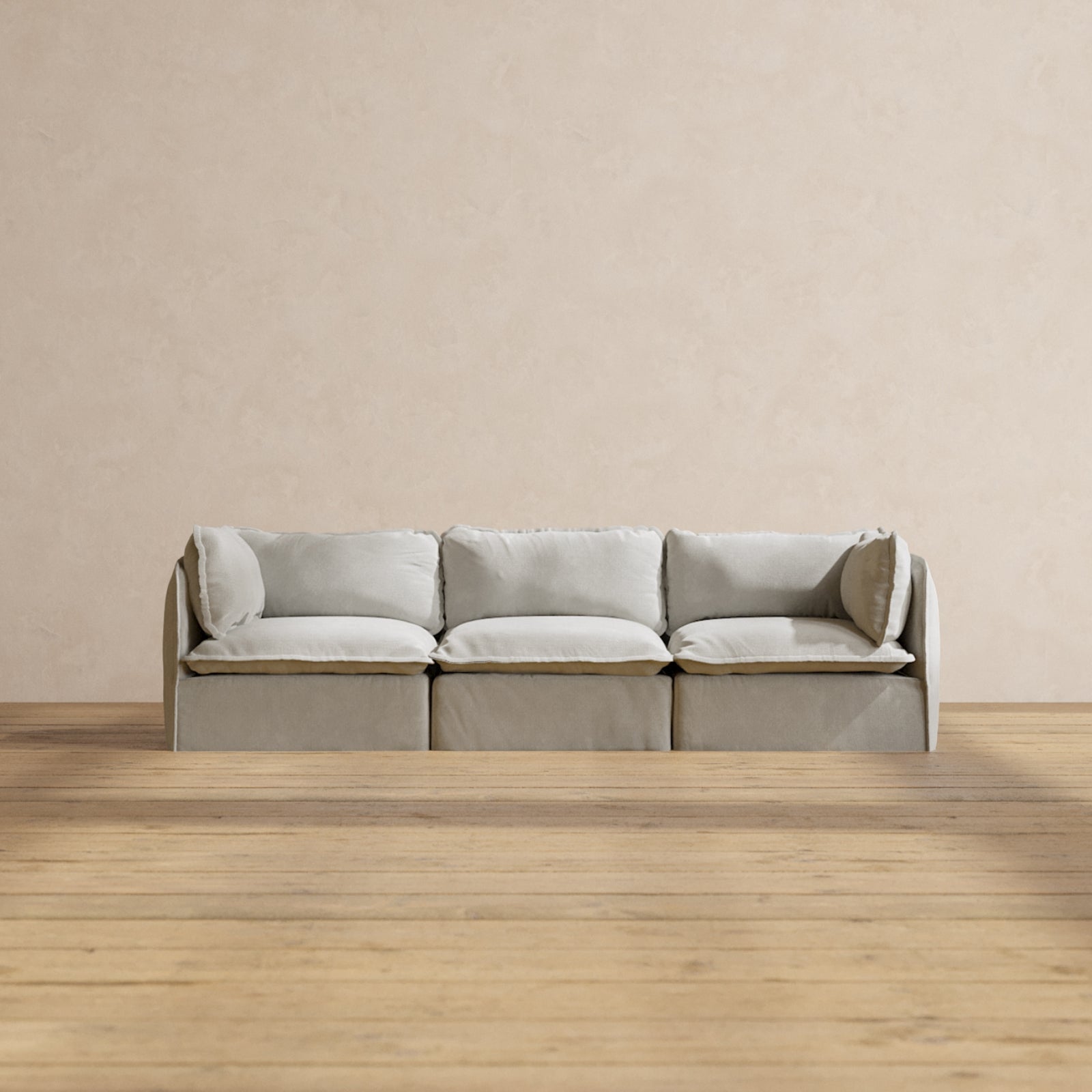 Premium Modular Performance 3-Seater Sofa in Cloud Color | Luxury Blend Fabric | Perfect for Living Room, Lounge & Office Spaces