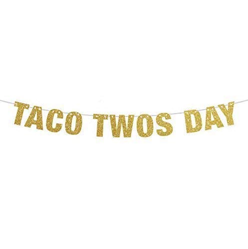 Taco Twos Day Banner | Taco Birthday Banner | Second Birthday Party Decor | Taco Themed Celebration Supplies for Kids & Adults | Perfect for Birthday Parties, Taco Tuesday Events & Themed Decorations