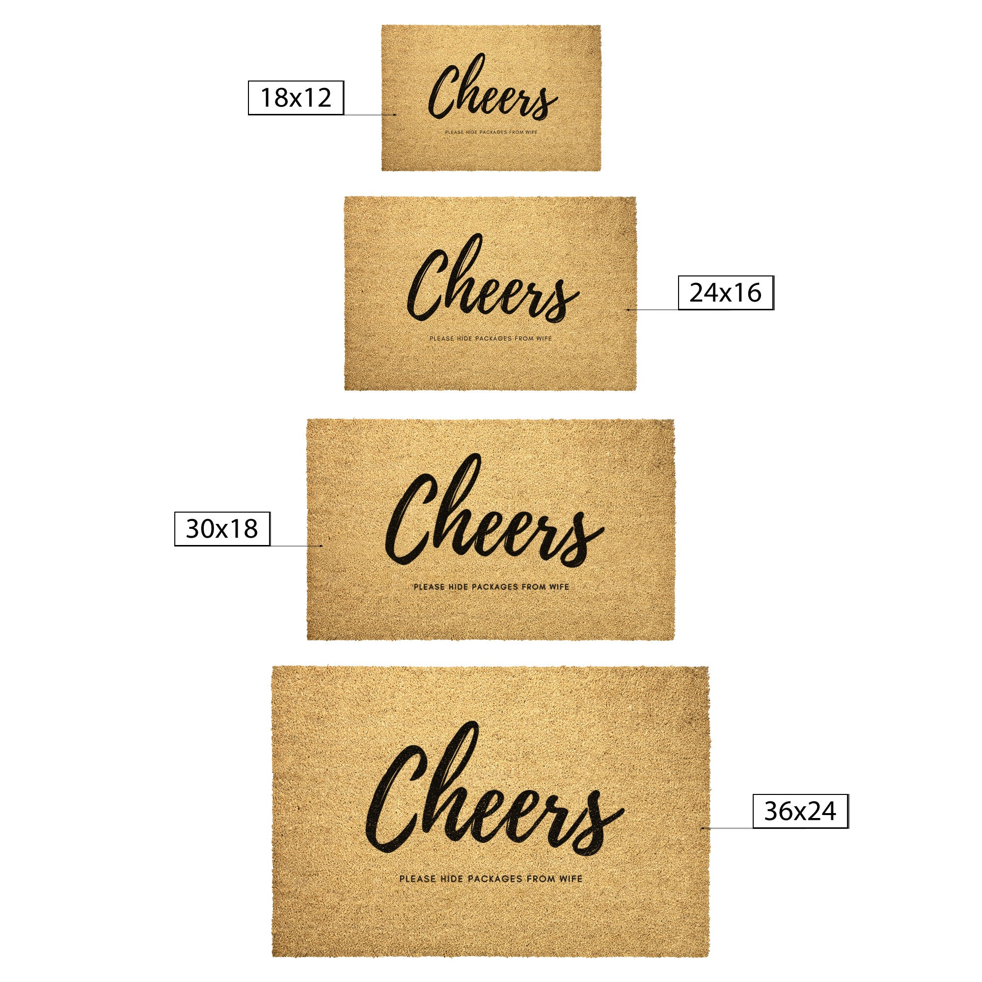 Non-Slip Coir Welcome Doormat - 