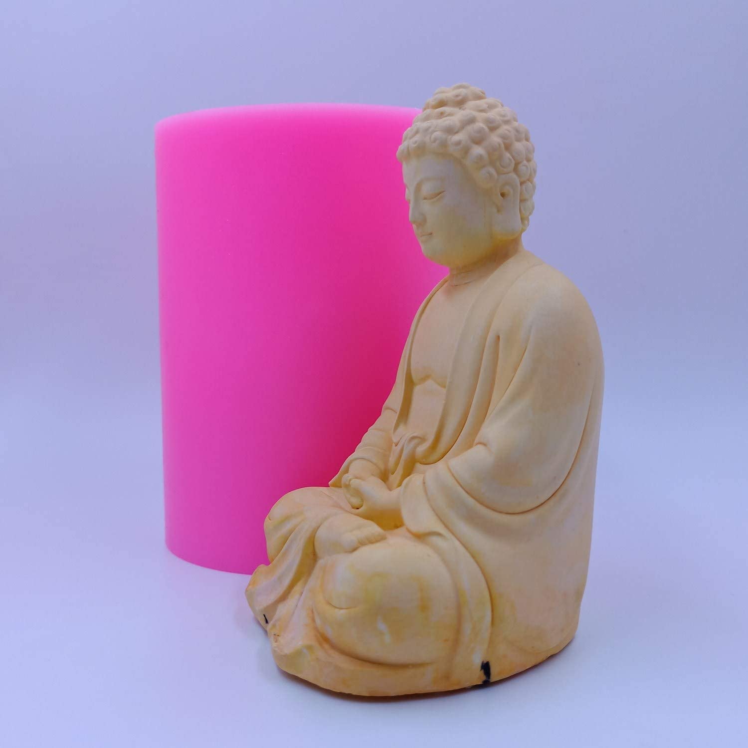 Large Buddha Candle Silicone Mold - DIY Handmade Candle Making Kit for Resin, Gypsum, Cement Crafts - Perfect for Home Decor, Meditation Spaces & Spiritual Gifts