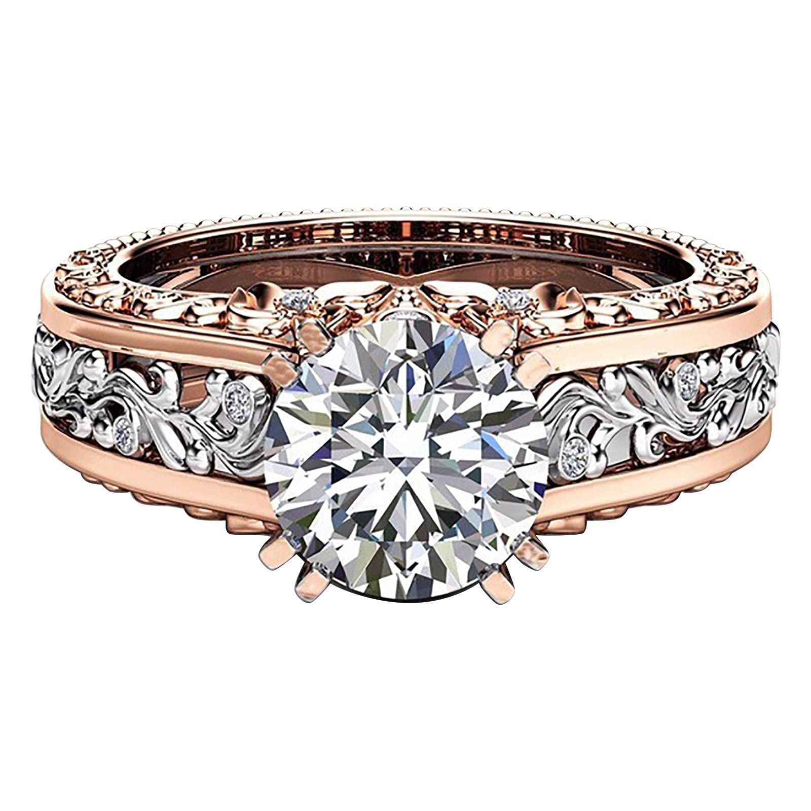 Celestial Alloy Rings for Women - Gold Plated Astronomy Jewelry, Rose Separation Design, Trendy Teen Girl Accessories | Perfect Gift for Birthdays, Anniversaries & Everyday Wear