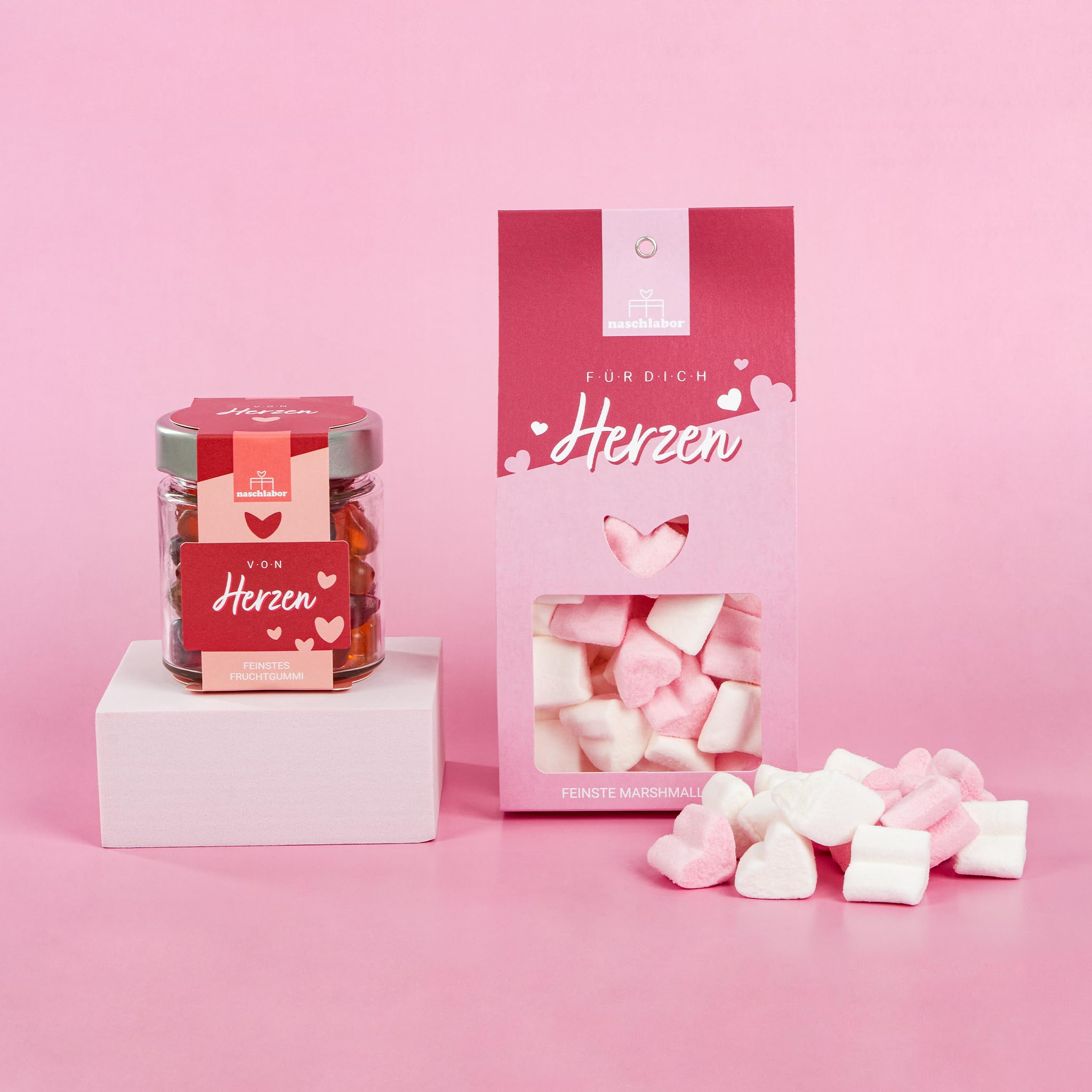 2-Pack Love Duo Set | Delicious Fruit Gummies & Marshmallows Gift Box | Perfect for Valentine's Day & Mother's Day | Sweet Treats for Couples, Romantic Gifts, Birthday Presents | Home, Office, Party Snacks