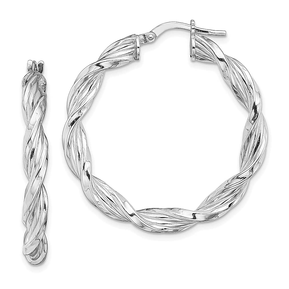 925 Sterling Silver 4mm Twisted Hoop Earrings for Women - Dainty Round Huggie Hoops Set - Hypoallergenic Fine Jewelry Gift for Her - Perfect for Everyday Wear, Date Night & Special Occasions