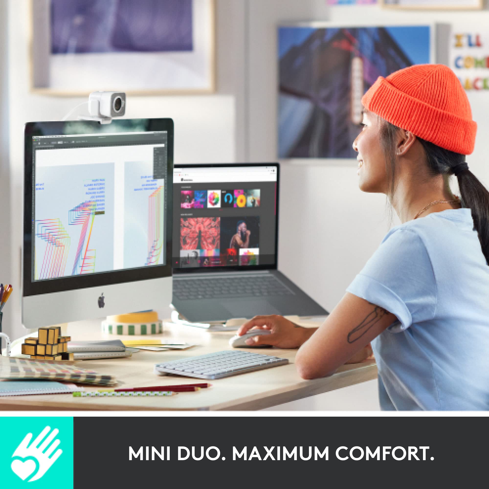 Logitech MX Keys Mini for Mac Keyboard & MX Anywhere 3 for Mac Wireless Mouse Combo - Backlit Keys, USB-C Bluetooth, Ergonomic Compact Design, Fast Scrolling - Optimized for macOS & iPadOS (Pale Grey) | Perfect for Home Office, Remote Work & Creative Professionals