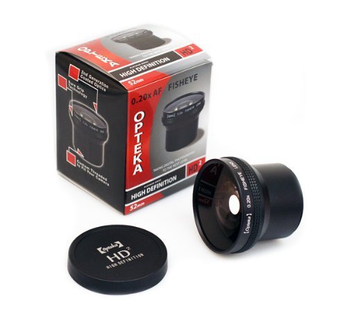 Opteka HD2 0.20X Professional Super AF Fisheye Lens for Canon EOS/EF SLR Cameras - Wide Angle Photography, Vlogging & Creative Visual Effects