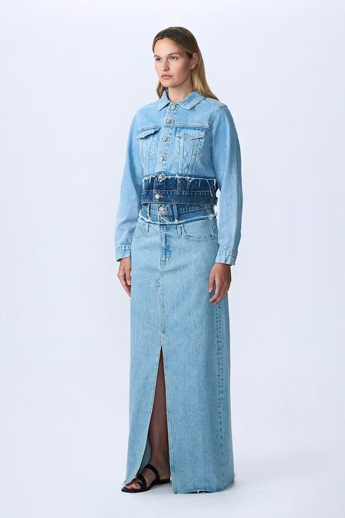 SLVRLAKE Re Work Dallas Double Waistband Jeans - High Waisted Denim Pants for Women | Comfortable & Stylish for Casual Wear, Office, and Night Out