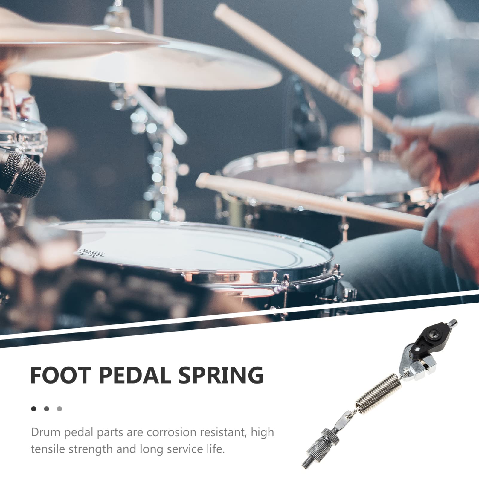 **ERINGOGO Bass Drum Pedal Spring Fittings - Heavy Duty Metal Drum Foot Pedal Spring Hooks for Easy Installation | Drum Accessories for Professional Drummers & Music Enthusiasts**