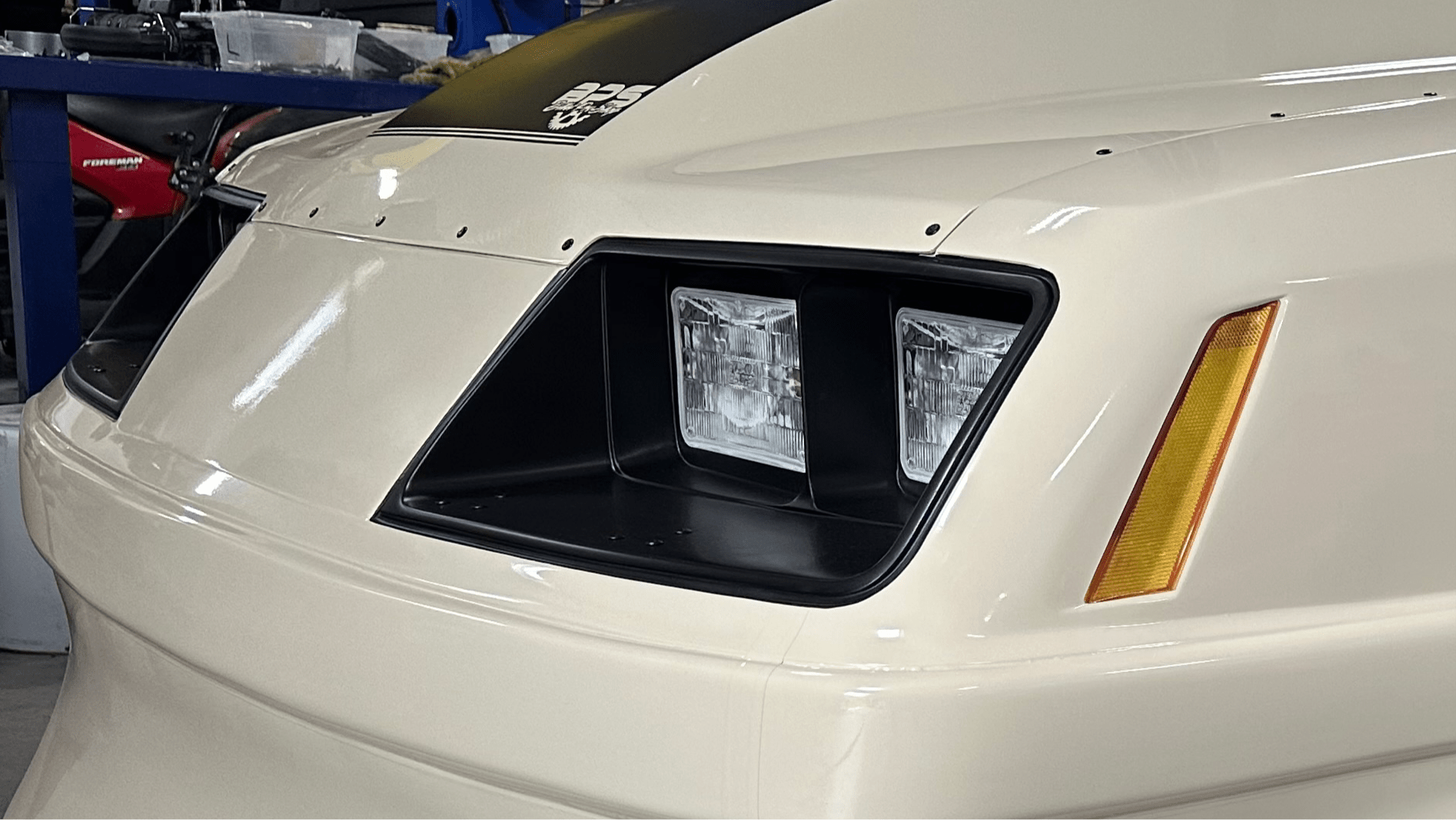 1979-1986 Ford Mustang 4-Eye Faux Side Marker Decals - Authentic Style Vinyl Stickers for Classic Car Restoration & Customization