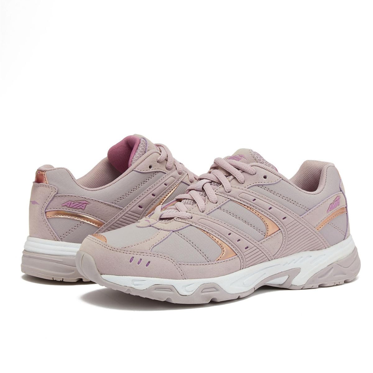 Avia Verge Women's Sneakers - Lightweight Tennis, Court, Cross Training & Pickleball Shoes with Arch Support | Wide & Medium Width Options | Classic Black & White | Perfect for Gym, Workouts & Casual Wear